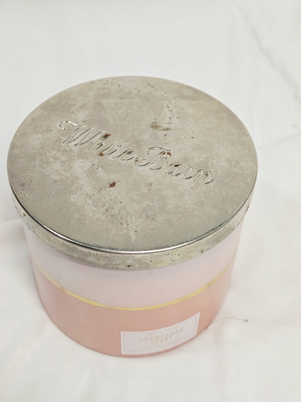 New White Barn Champagne Toast Scented 3 Wick Candle Burns 25-45 Hrs 14.5oz