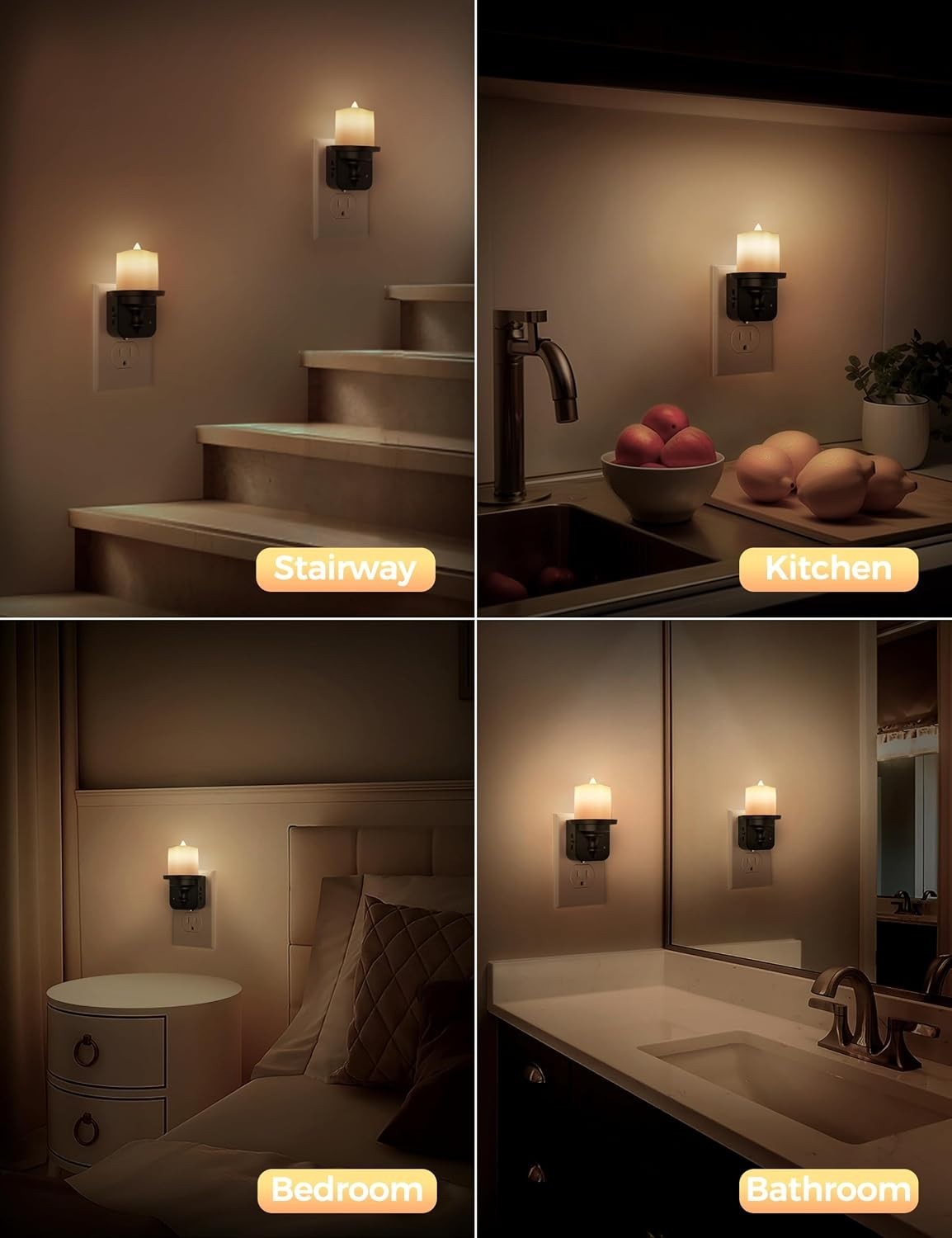 Soft White Dimmable Night Light 2 Pack – Touch Control & Energy Efficient Design