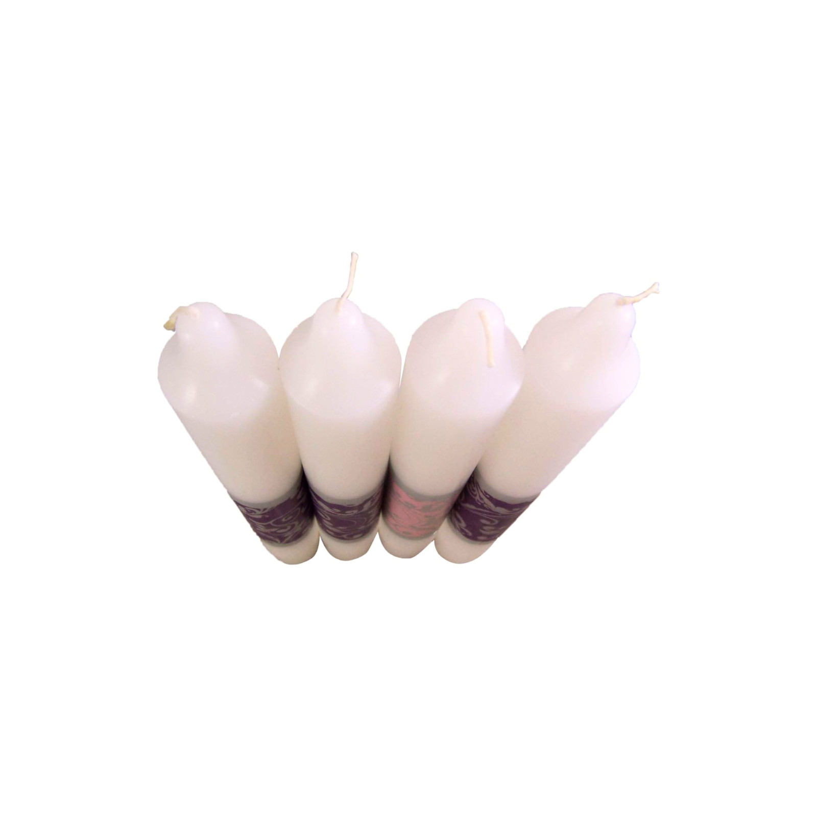 Emmanuel Advent Candle Set 12″ x 1.5″ 4 Pack 3 Purple 1 Pink Church Christmas