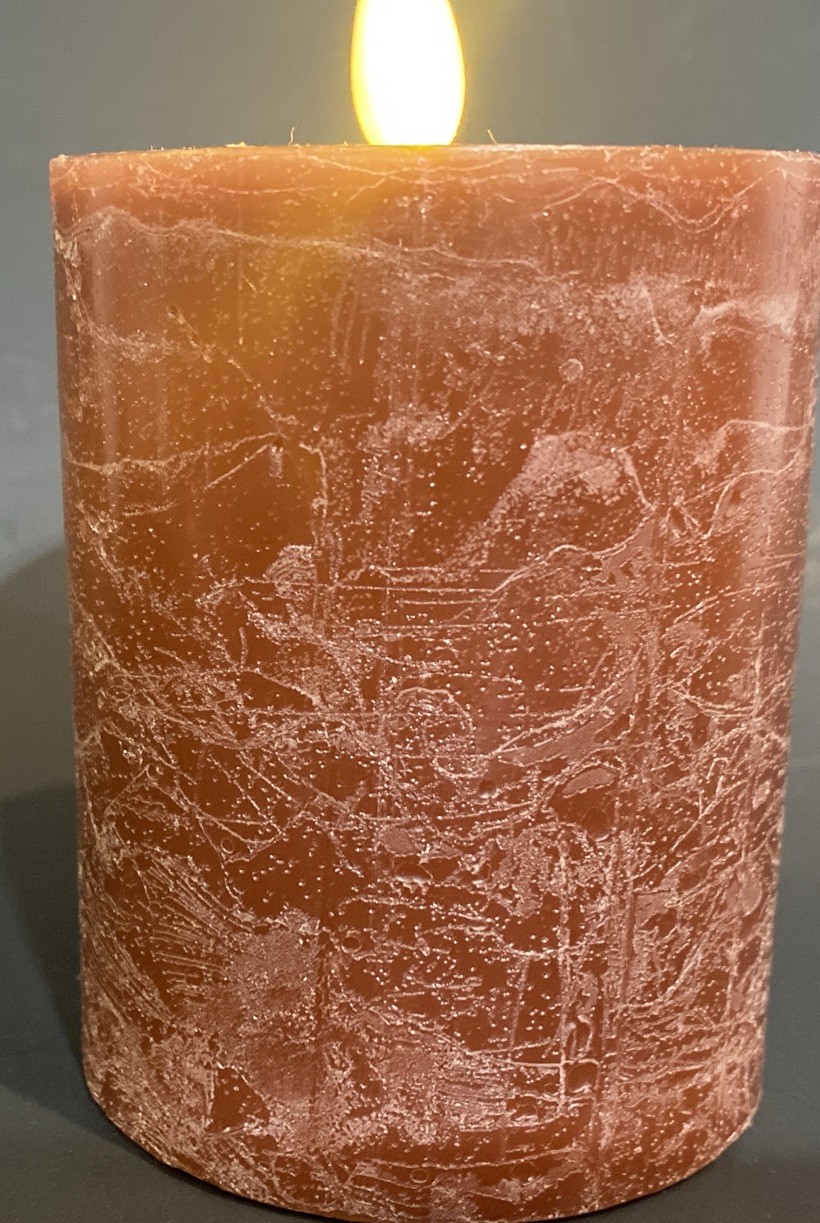Pottery Barn Premium Flickering Flameless Wax Candle – Salt Washed 3”X 3.5”