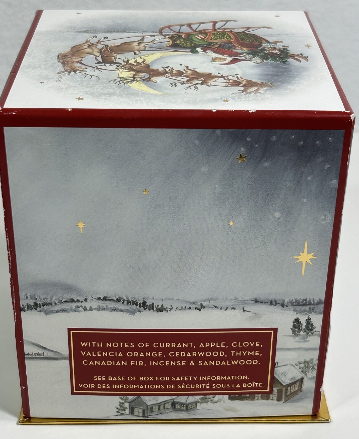 NEW VINTAGE Pottery Barn SNOW CURRANT 6.8 oz Scented Candle Original Box – B4
