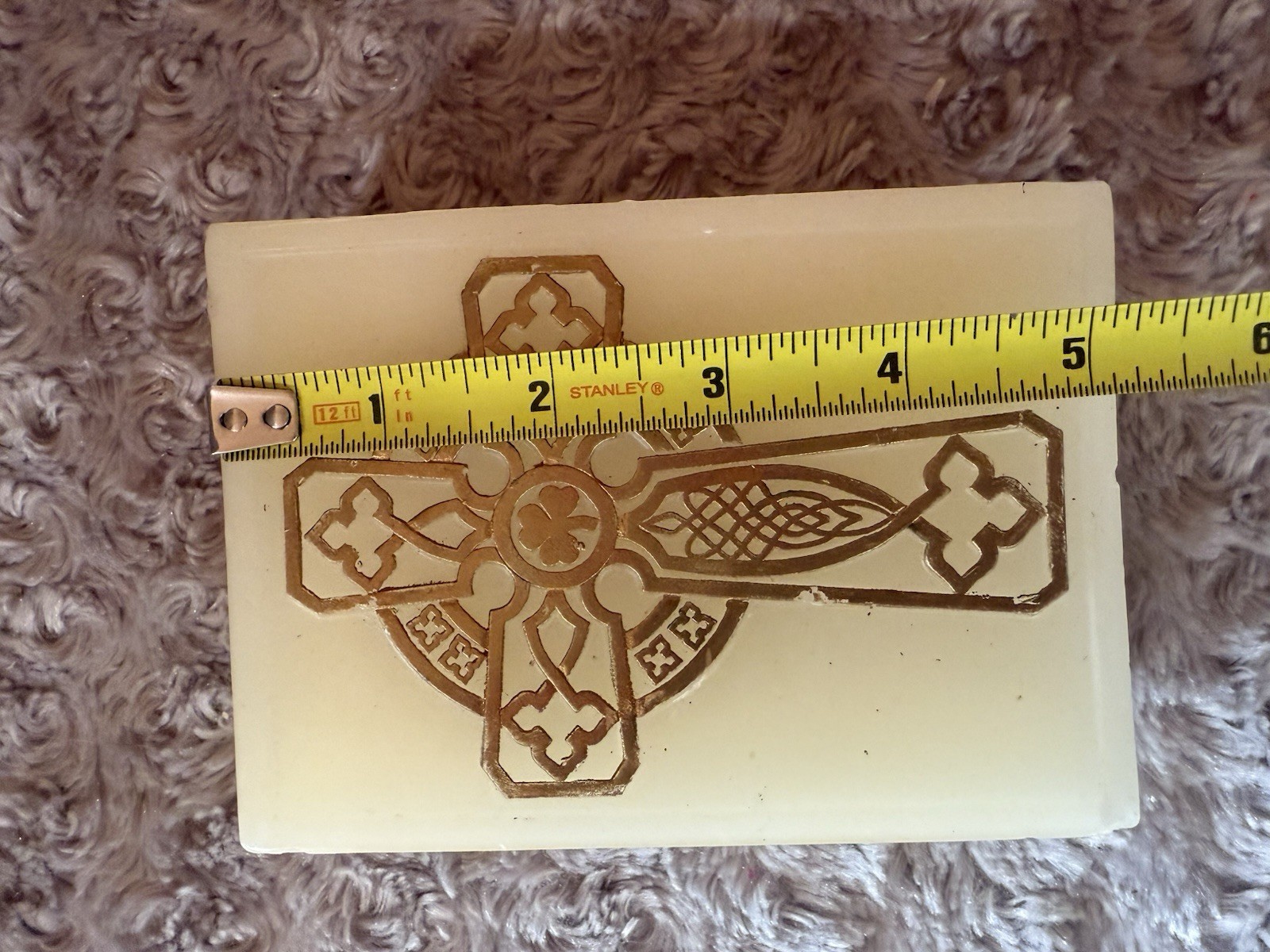 Celtic Cross Design Rectangular Candle FREE SHIPPING