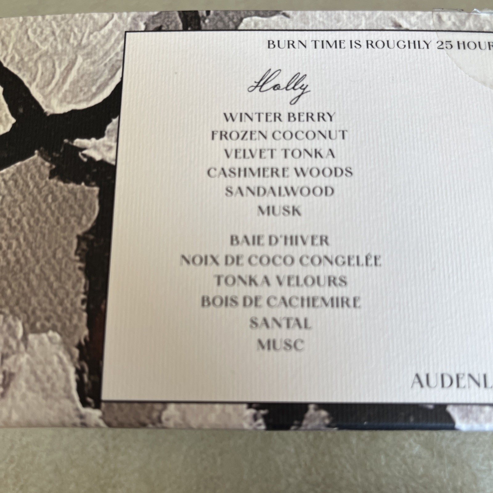 AUDEN LUEUR HOLIDAY CANDLE TRIO (3) Coconut & Soy Blend Mini Scented Candles