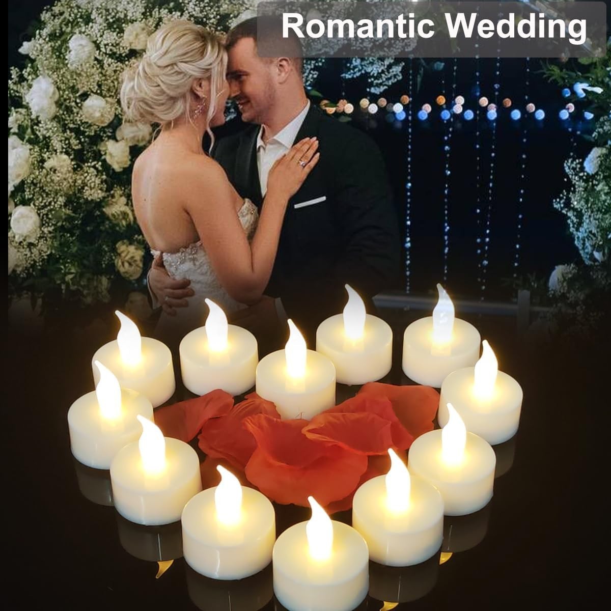Rechargeable Candles Tea Lights with Remote Timer,Battery Operated Flameless LED