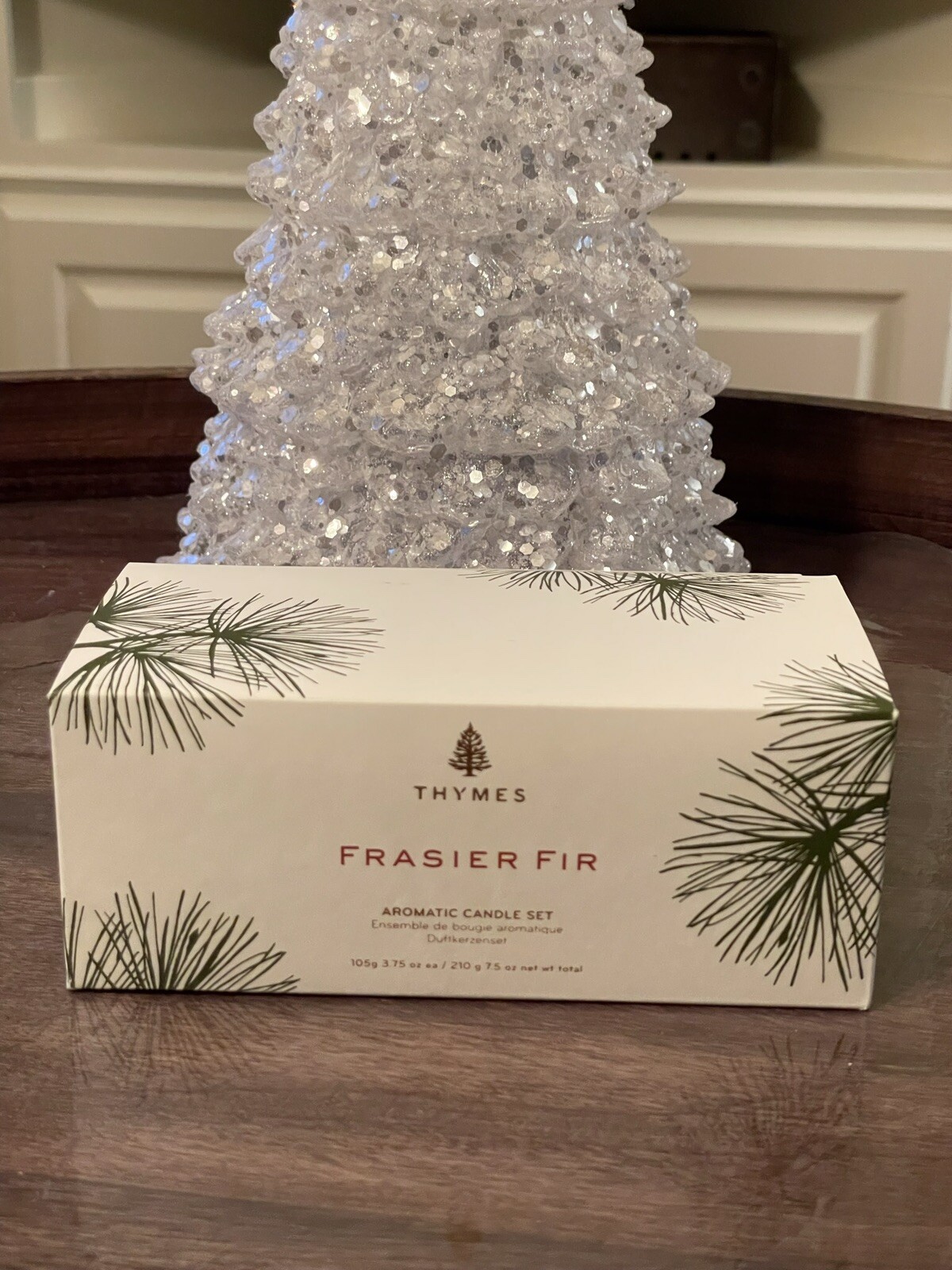 THYMES Frasier Fir Poured Candle Set 2 x 3.75 oz NEW IN BOX