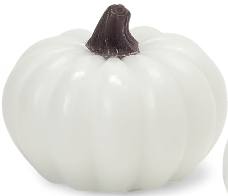 LED Real Wax Pumpkin Candle Battery Operated 6H Timer Fall Halloween Decor