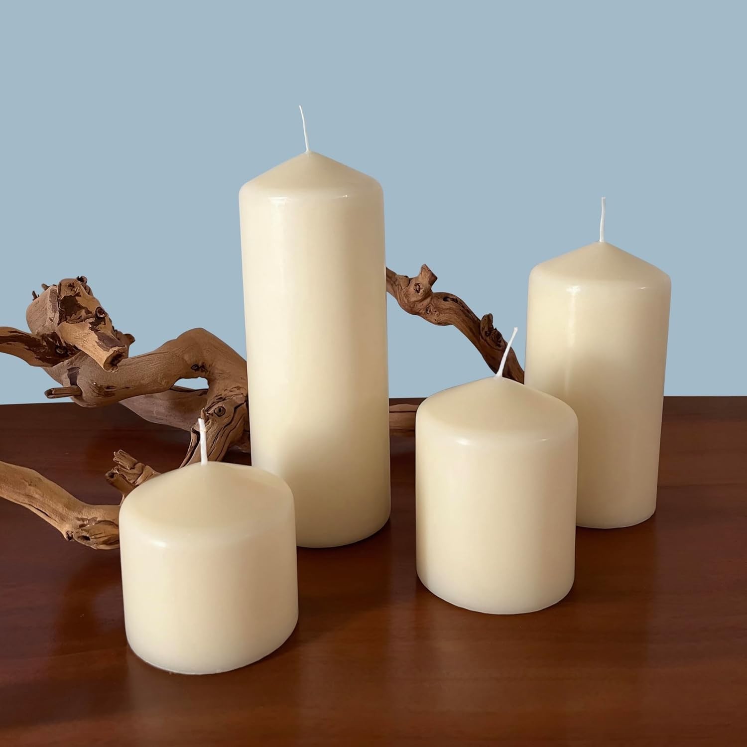 Long-Lasting Unscented 3″ x 3″ Pillar Candles – Ideal for Weddings, Indoor Décor