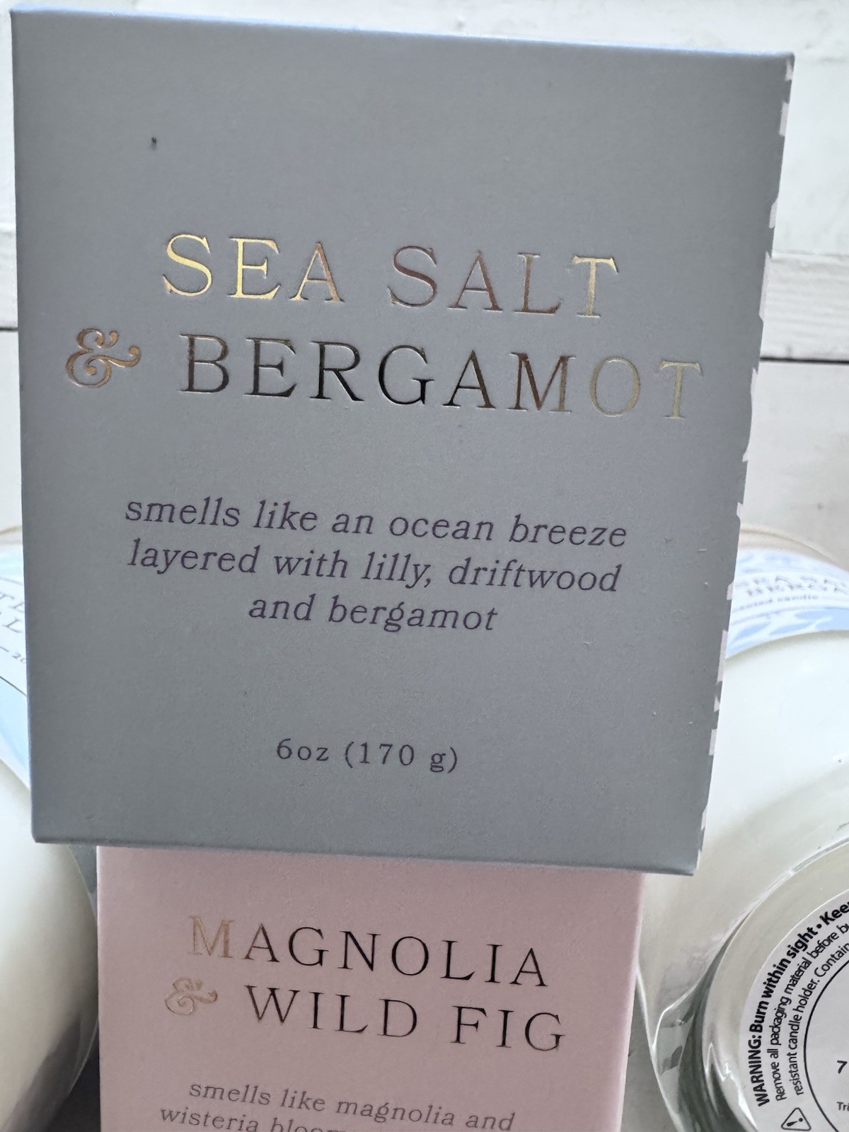 Overjoyed Boutique Candle Lot 6 SeaSalt Bergamot Magnolia Sage Aloe 4-6oz 2-20oz