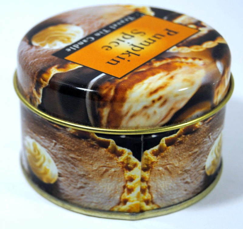 Pumpkin Spice Travel Tin Candle 3″ X 2″ 100 gms 3.53 oz Made in India