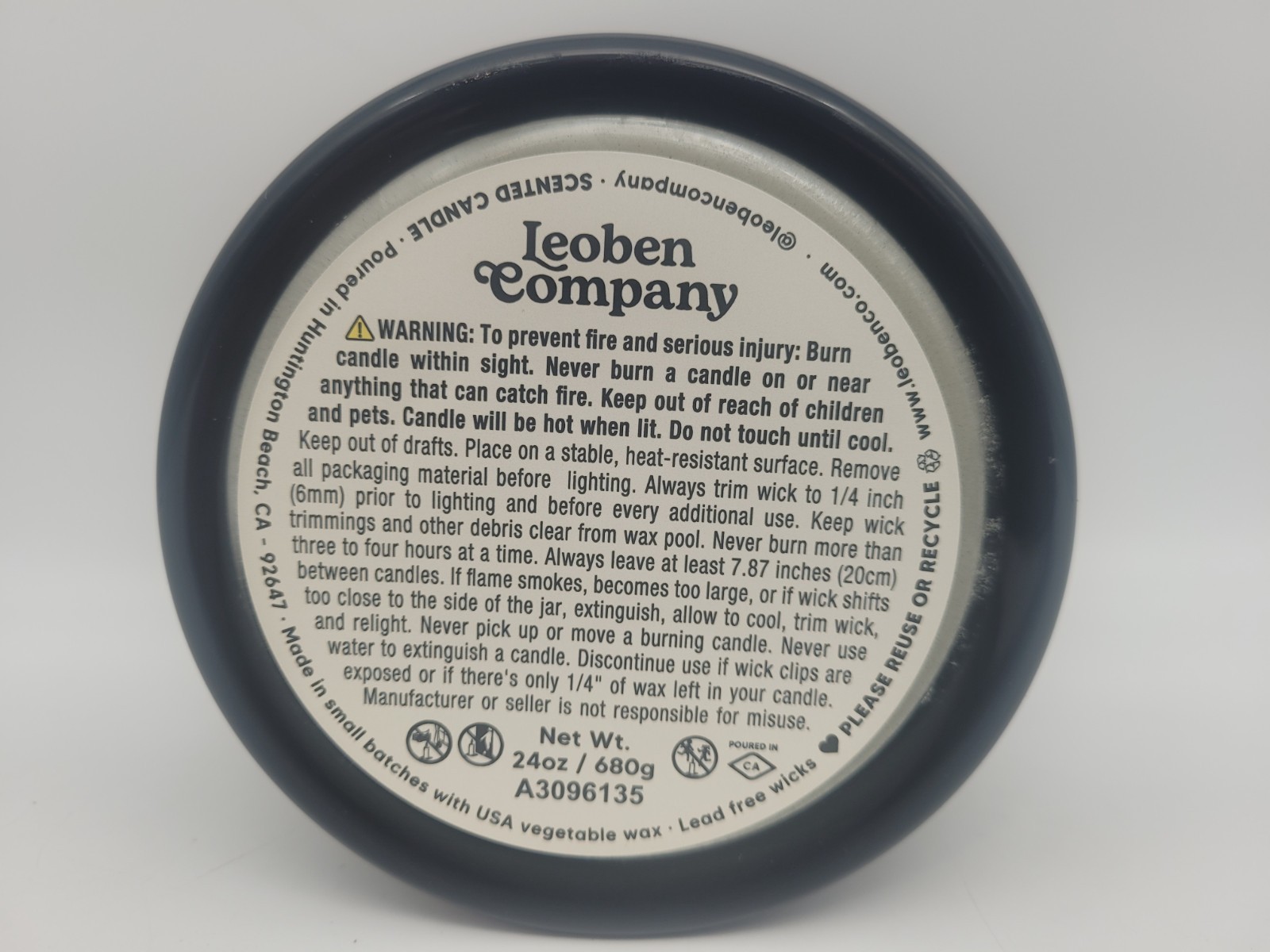 LEOBEN CO Night Out Masculine Aromas Collection 3 Wick 24oz Vegan Soy Wax