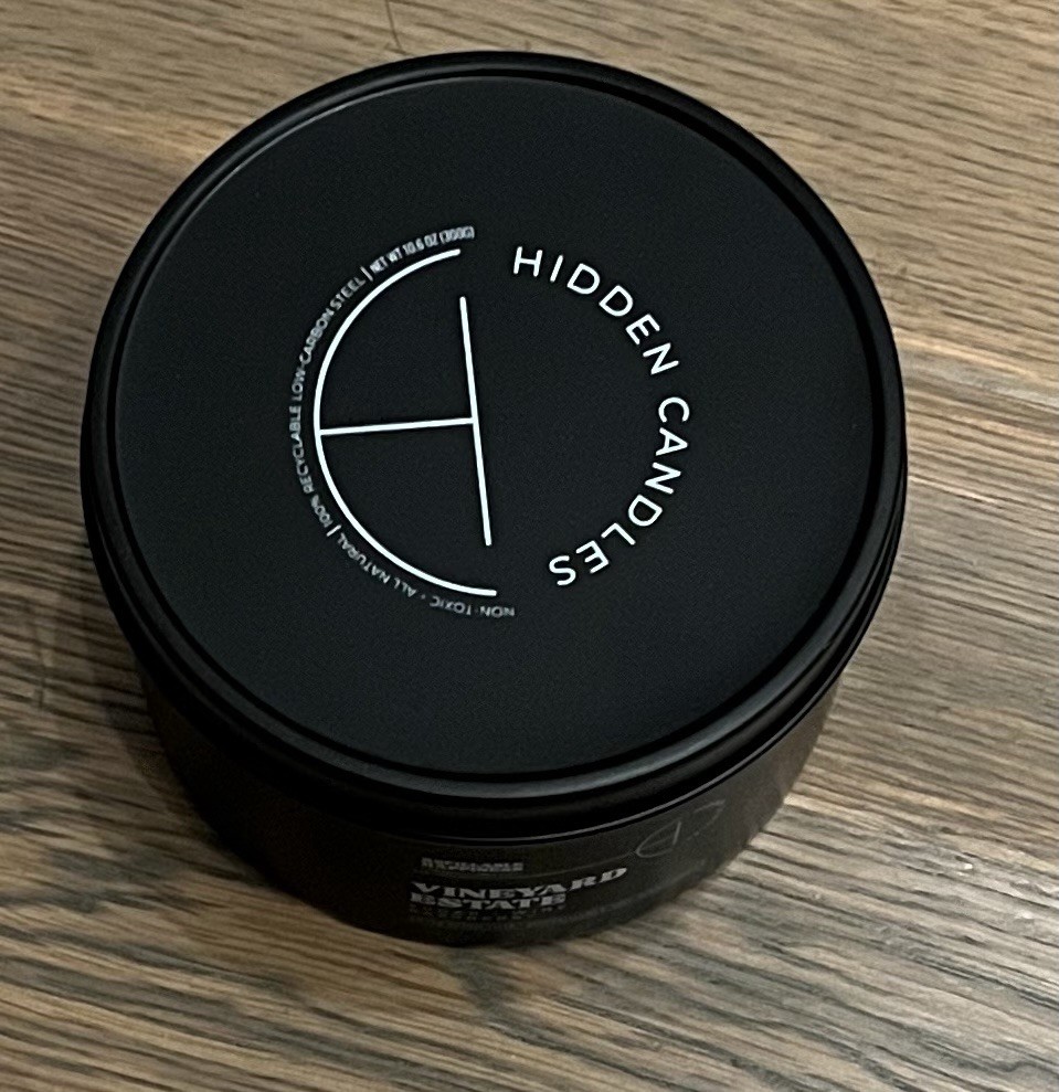 NEW Hidden Candles Vineyard Estate Scented Soy Wax Candle, Multiple Wick 10.6oz