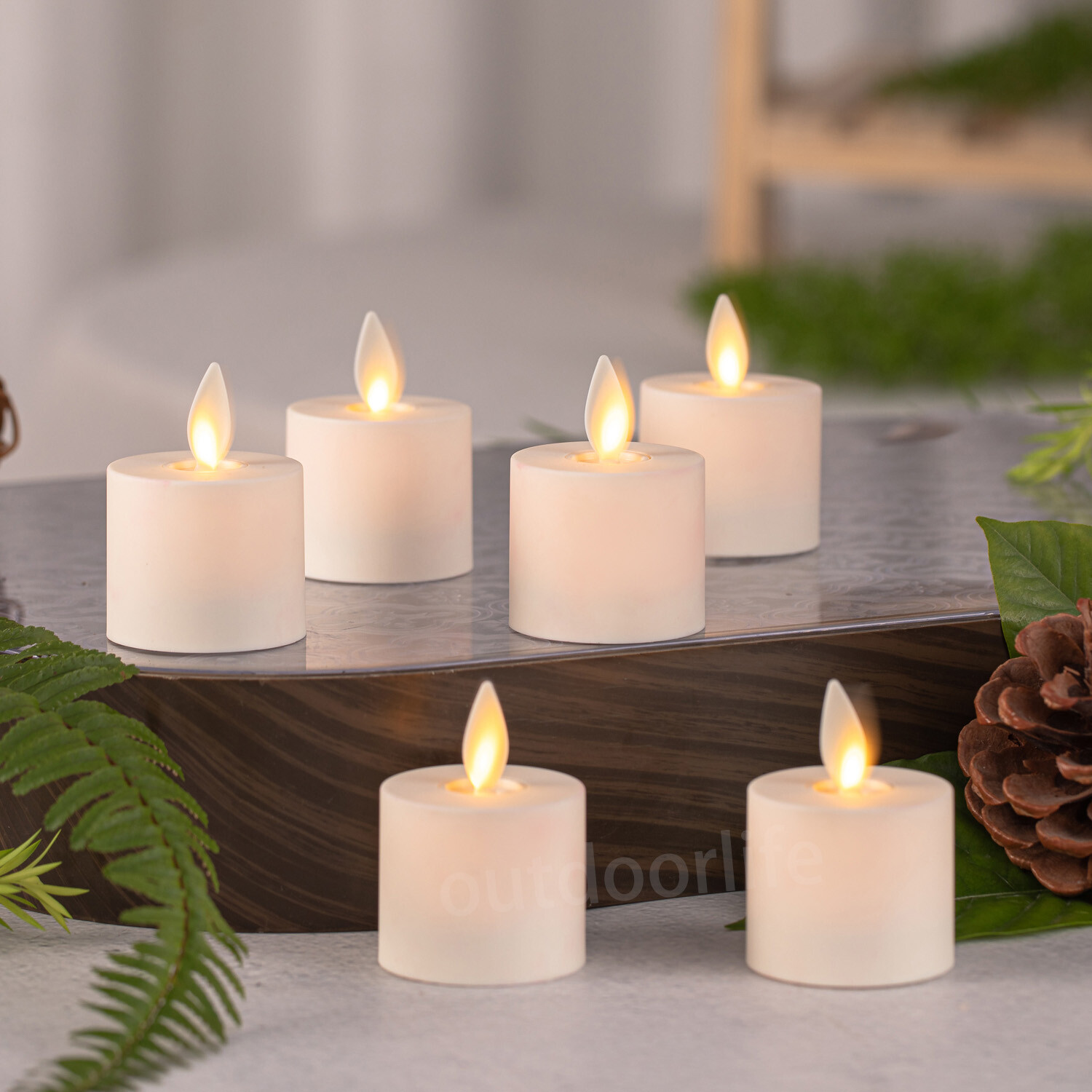 Luminara Flameless LED Battery Tealight Candles with Remote Ivory 2″ H X 1.4″D