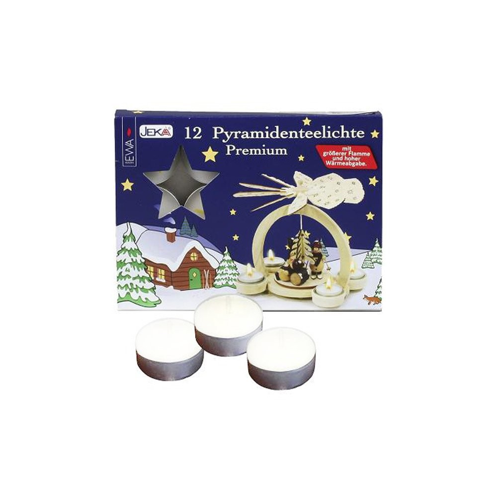 EWA 12-3815-P German Tea Lights 0.5 inches x 1.5 inches, White