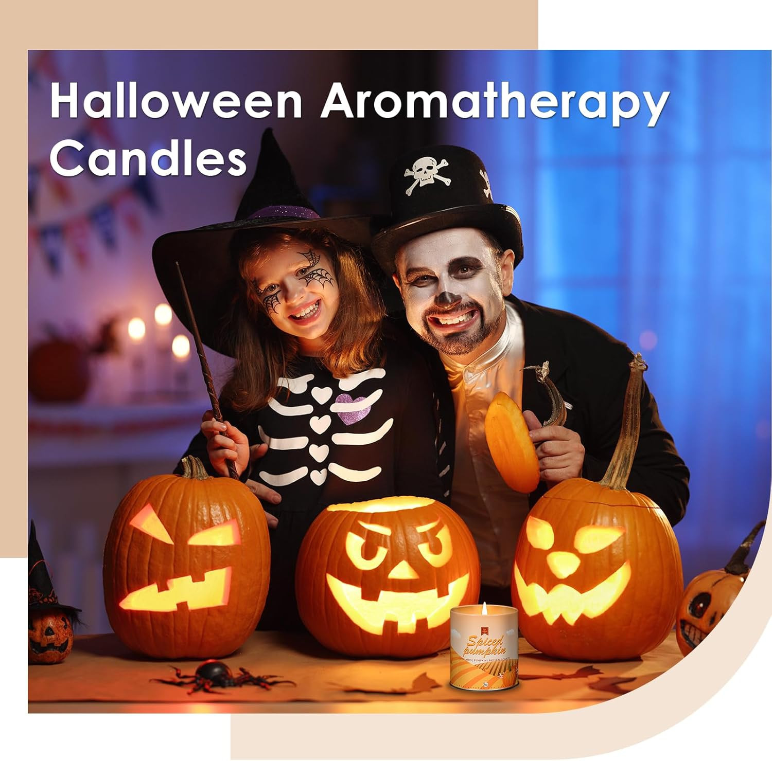 36Oz Scented Fall Candles Set, 4Pack Aromatherapy Soy Wax Candles House Warming