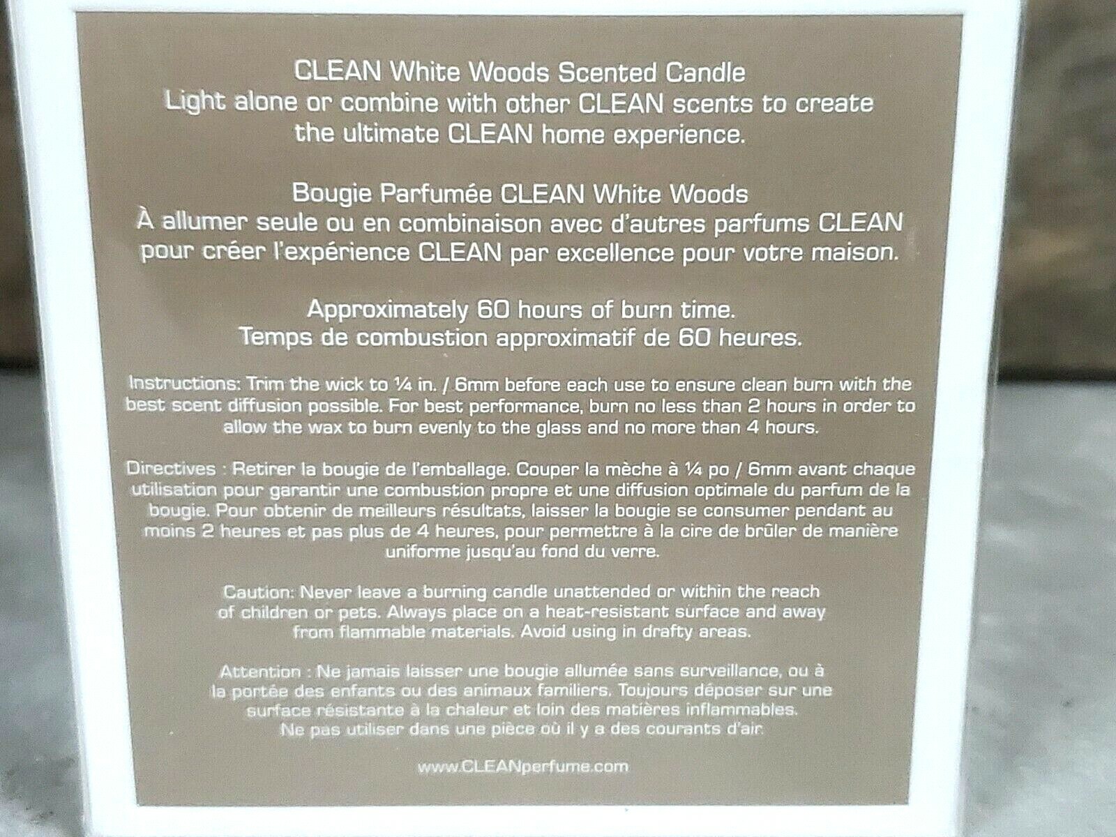 CLEAN HOME FRAGRANCES WHITE WOODS LIMITED EDITION SCENTED CANDLE SEALED