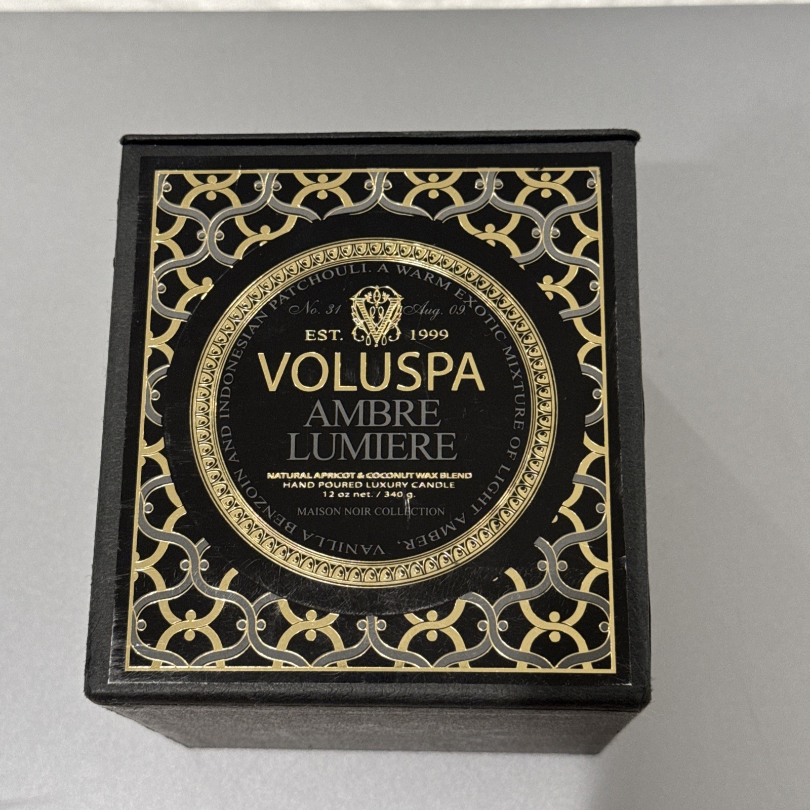 New Voluspa Maison Noir Collection Ambre 12oz
