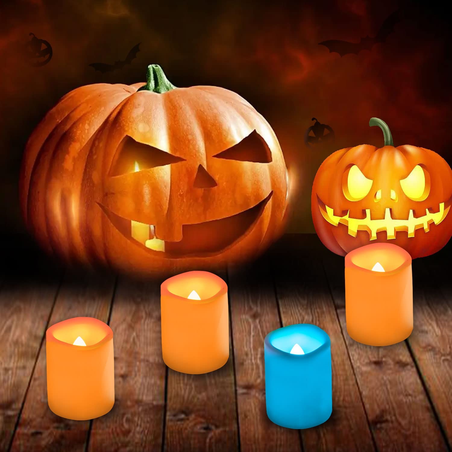 CANDLE IDEA 6 PCS Color Changing Remote Flameless Flickering LED Timer Votive…