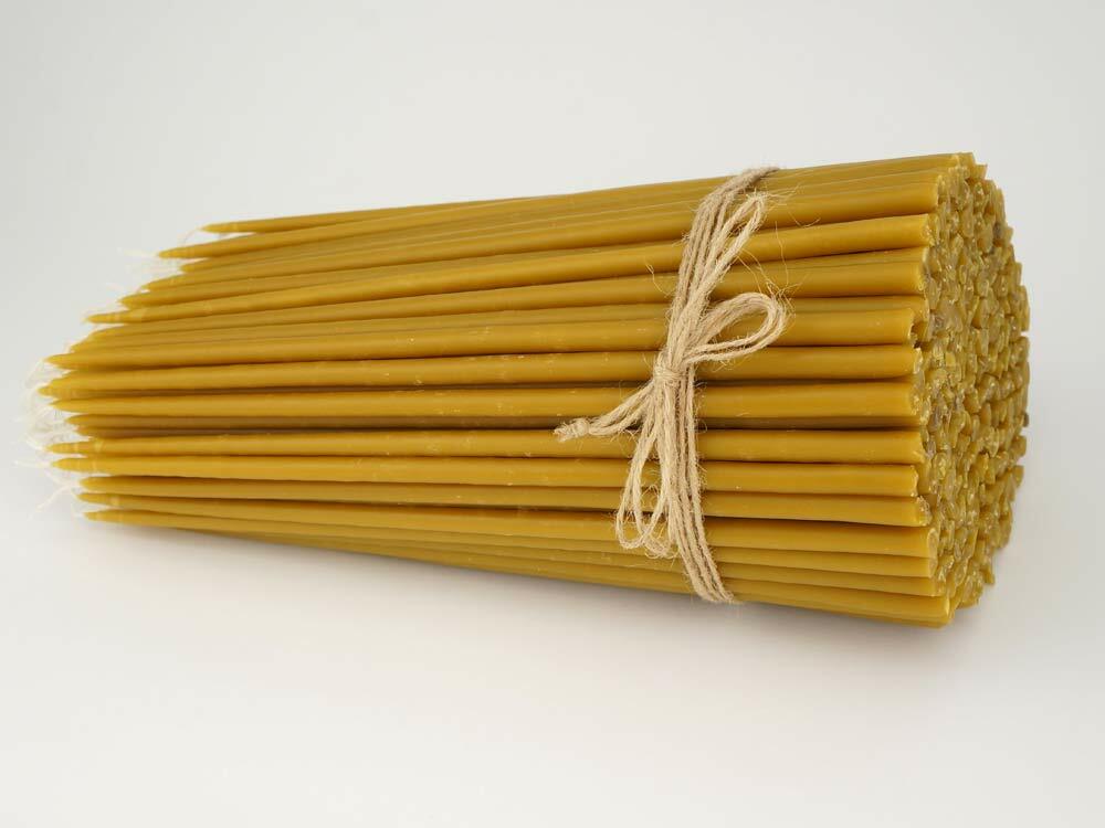 100% Pure Beeswax Taper Church Candles Orthodox Natural Honey Scent 200 pcs 11″