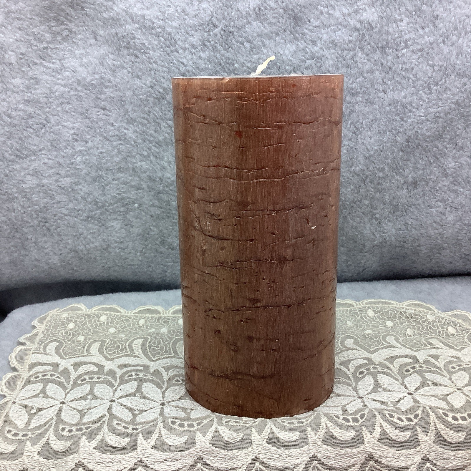 Bullfrog Light Co. Pillar Candles 9”x 3” Tan / Brown Birch Bark Retired Chx, USA