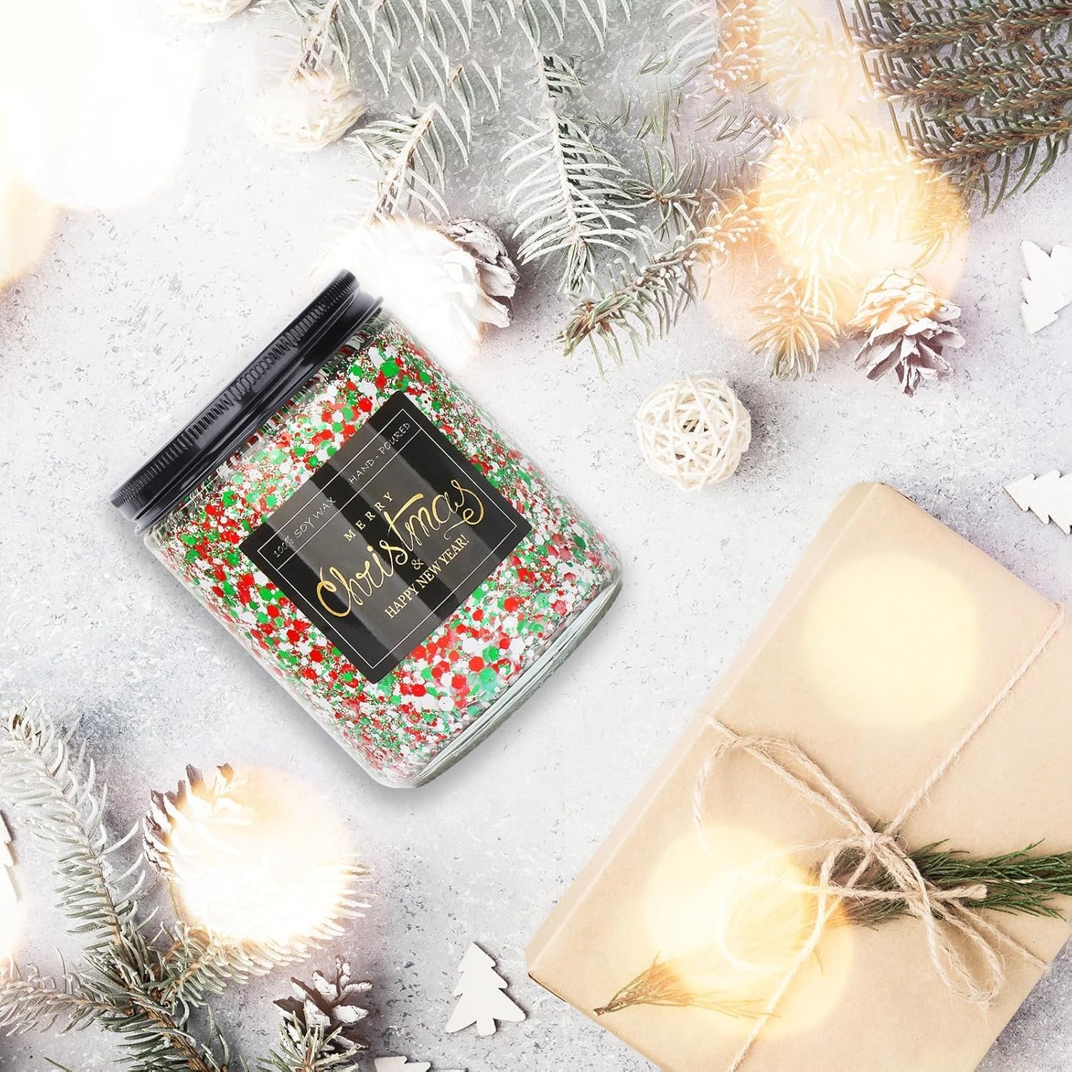 🔥Christmas Candle Set, 4 Pack Jar Candles Christmas Gifts for Women/Men 36 oz🔥