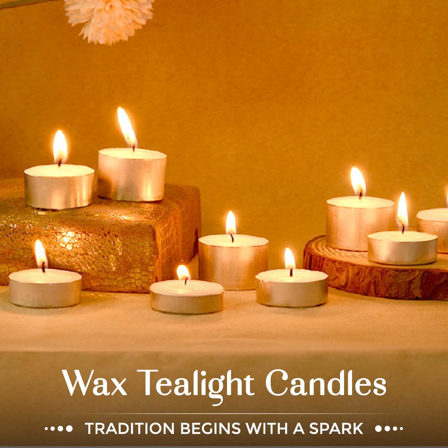 Unscented Tealight Bulk Candles – White 100 Pack | Long Burning | Home Decor USA