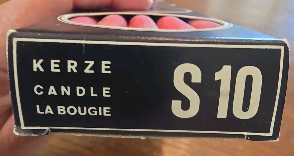 Vintage Nagel Candles Box/10 New Old Stock S10 Made In W. Germany 11.5″