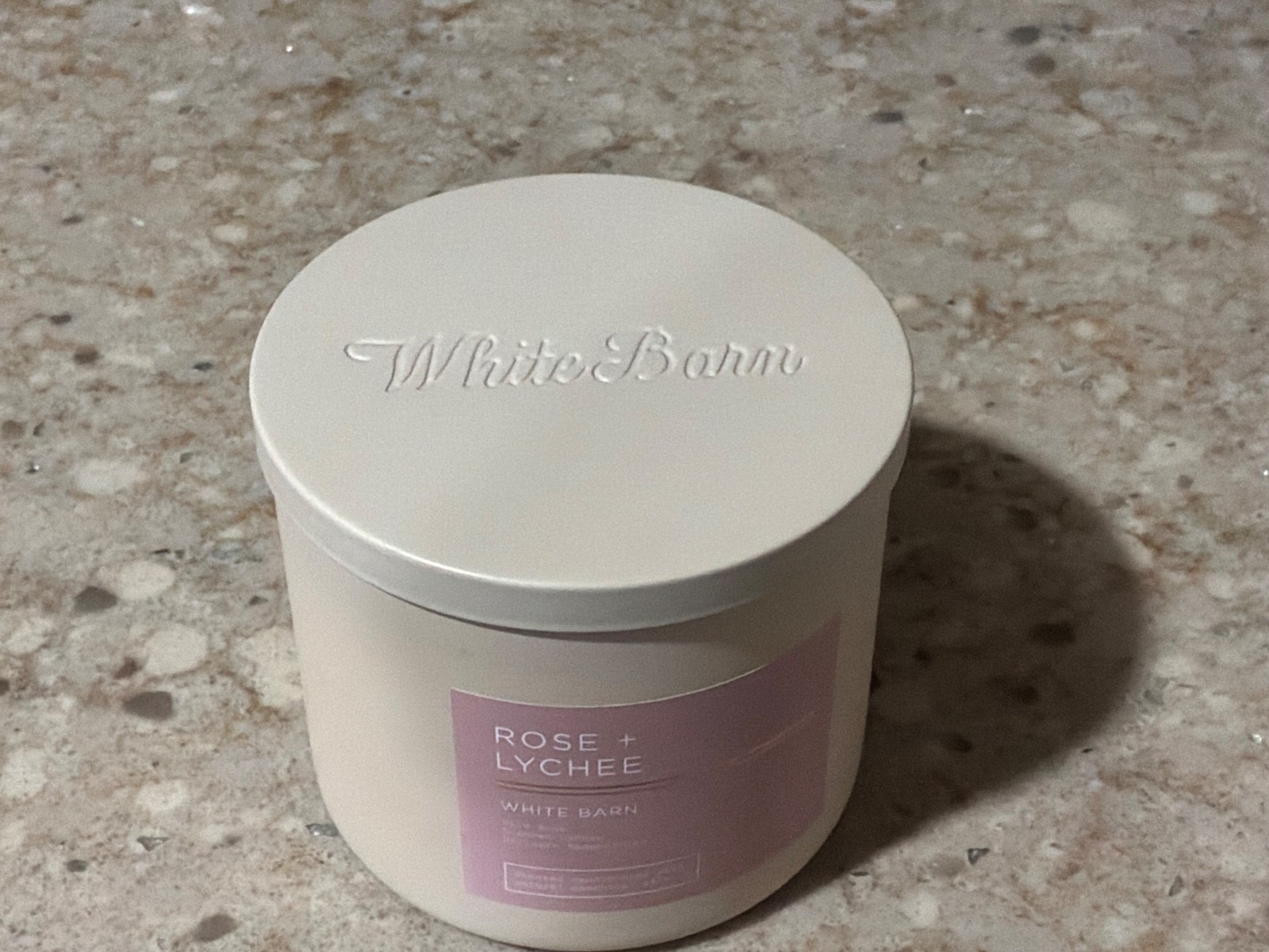 White Barn Candle 🌹 ROSE + LYCHEE ~ Bath & Body Works ~ 3 Wick Candle 14.5 oz