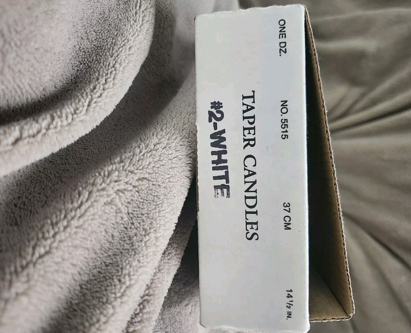 Taper Candles lot of 7 (Seven) Hand Dipped #2- White 14 1/2 in. 37 CM.