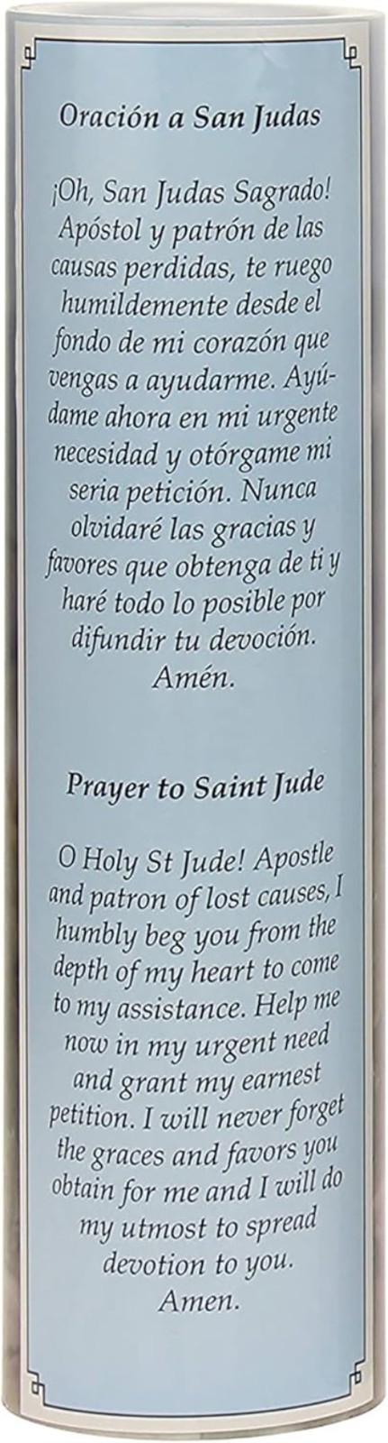 St. Jude Prayer Candle with Flickering LED & Cordless Design for Elegant Decor