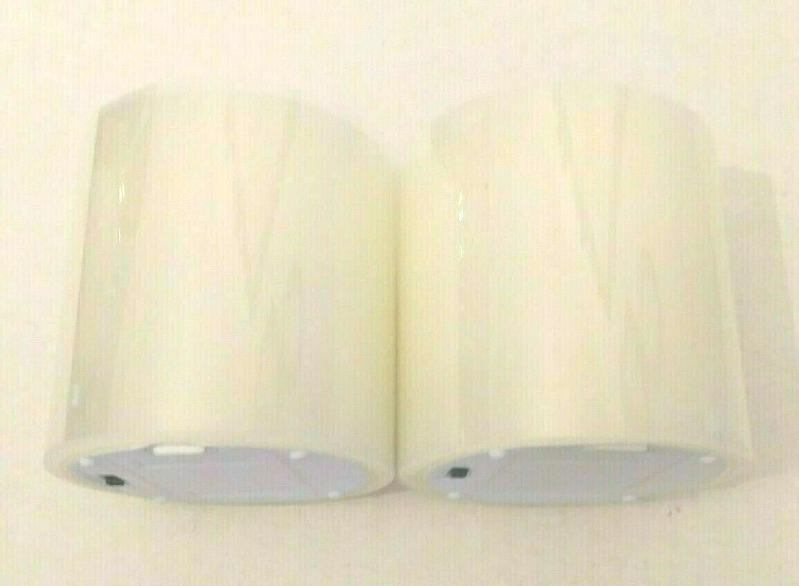 2 Wax Flameless Flickering Battery Operated Pillar Candles White 3 AAA 3″ tall