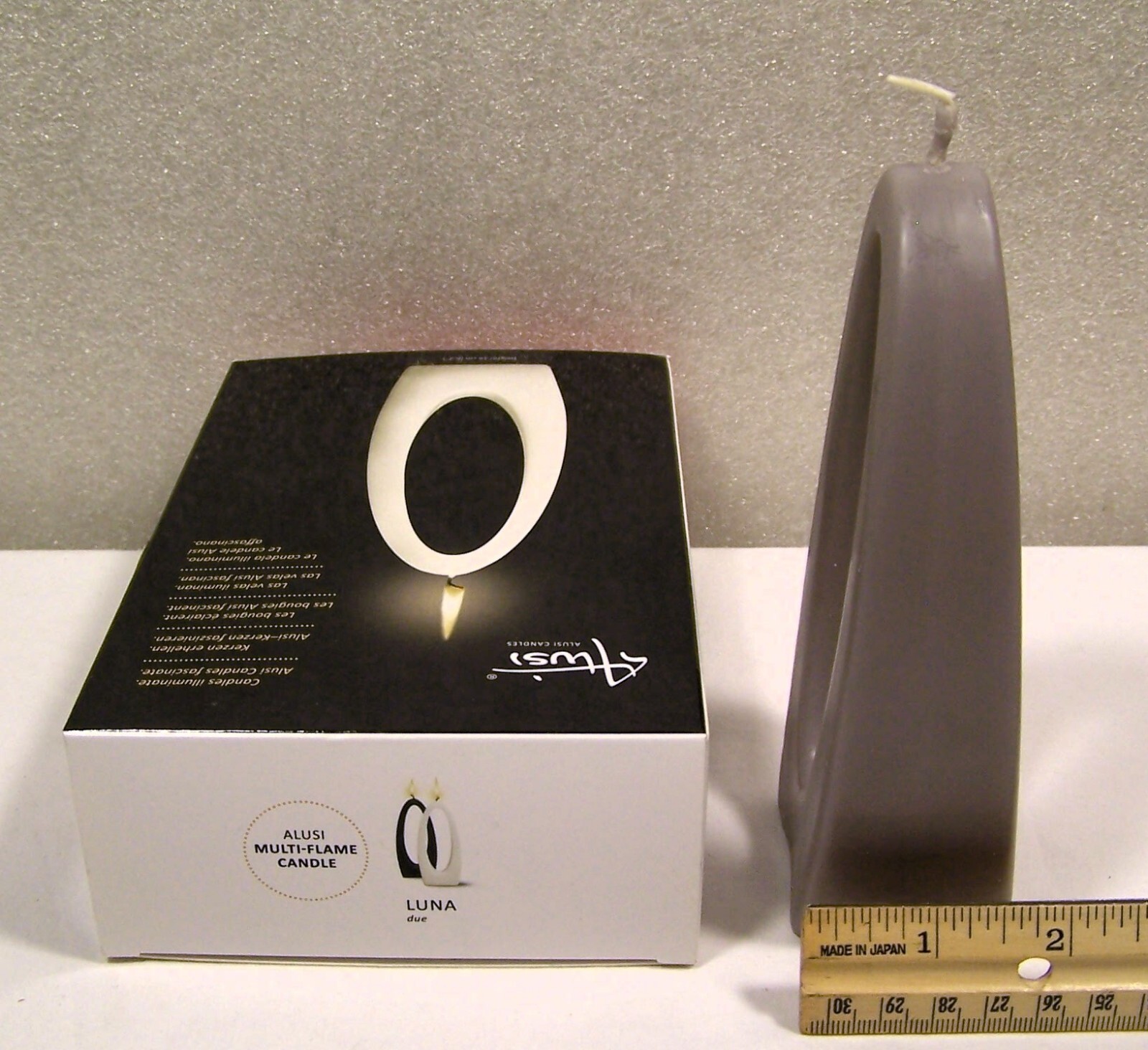 Alusi Candles LUNA Gray Unscented Modern Avant-garde Decor Canada NEW 4 LOT