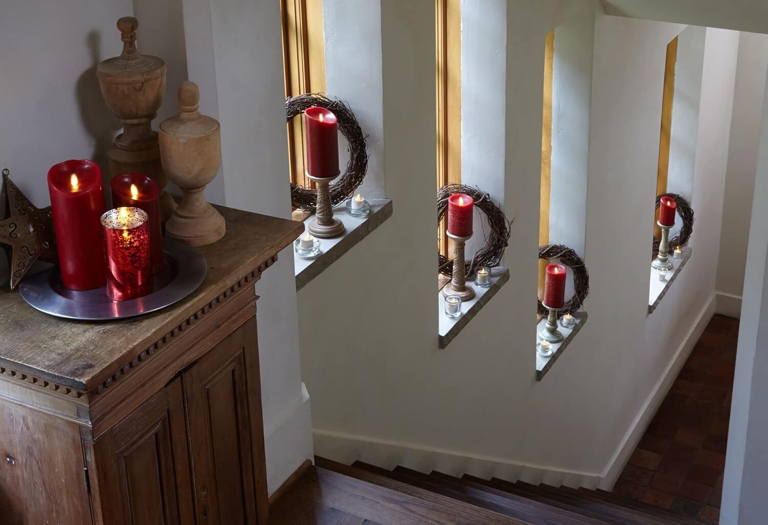 5.5″ Luminara Flameless LED Unscented Wax Battery Candles w/Remote Moving Wick
