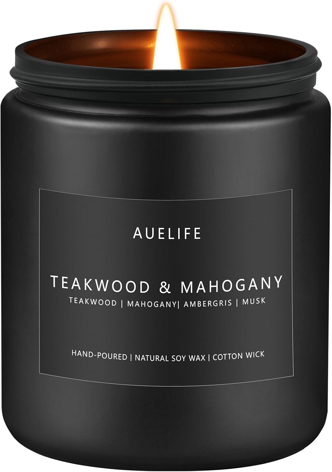 Sophisticated Teakwood & Mahogany Candle – Indoor Aromatherapy – 7oz Design