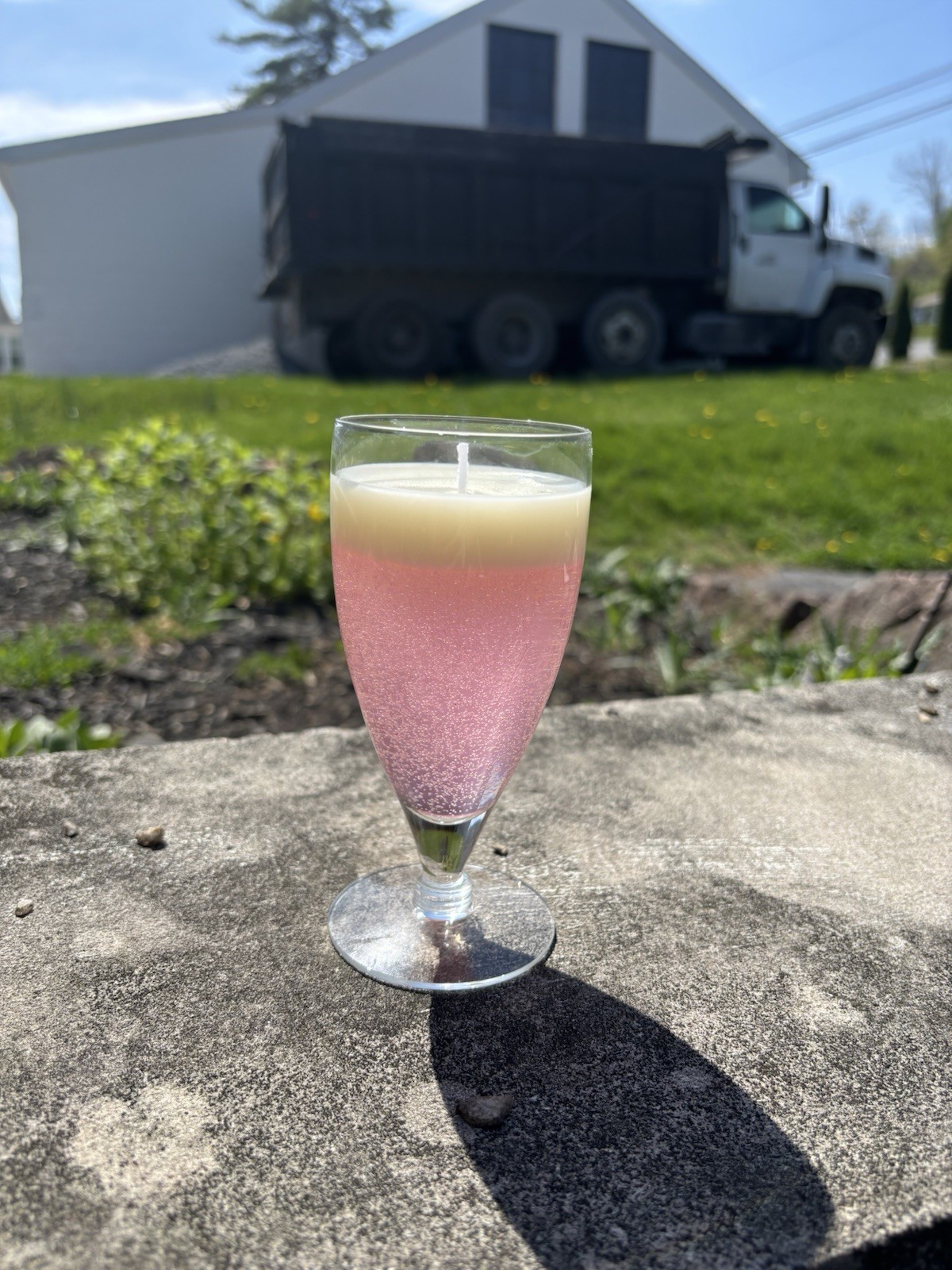Looking Drink Pink Champagne Candle