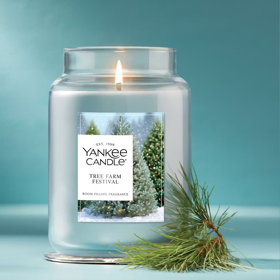 Yankee Candle Tree Farm Festival Large Jar Candle 22 oz Brand New HTF!