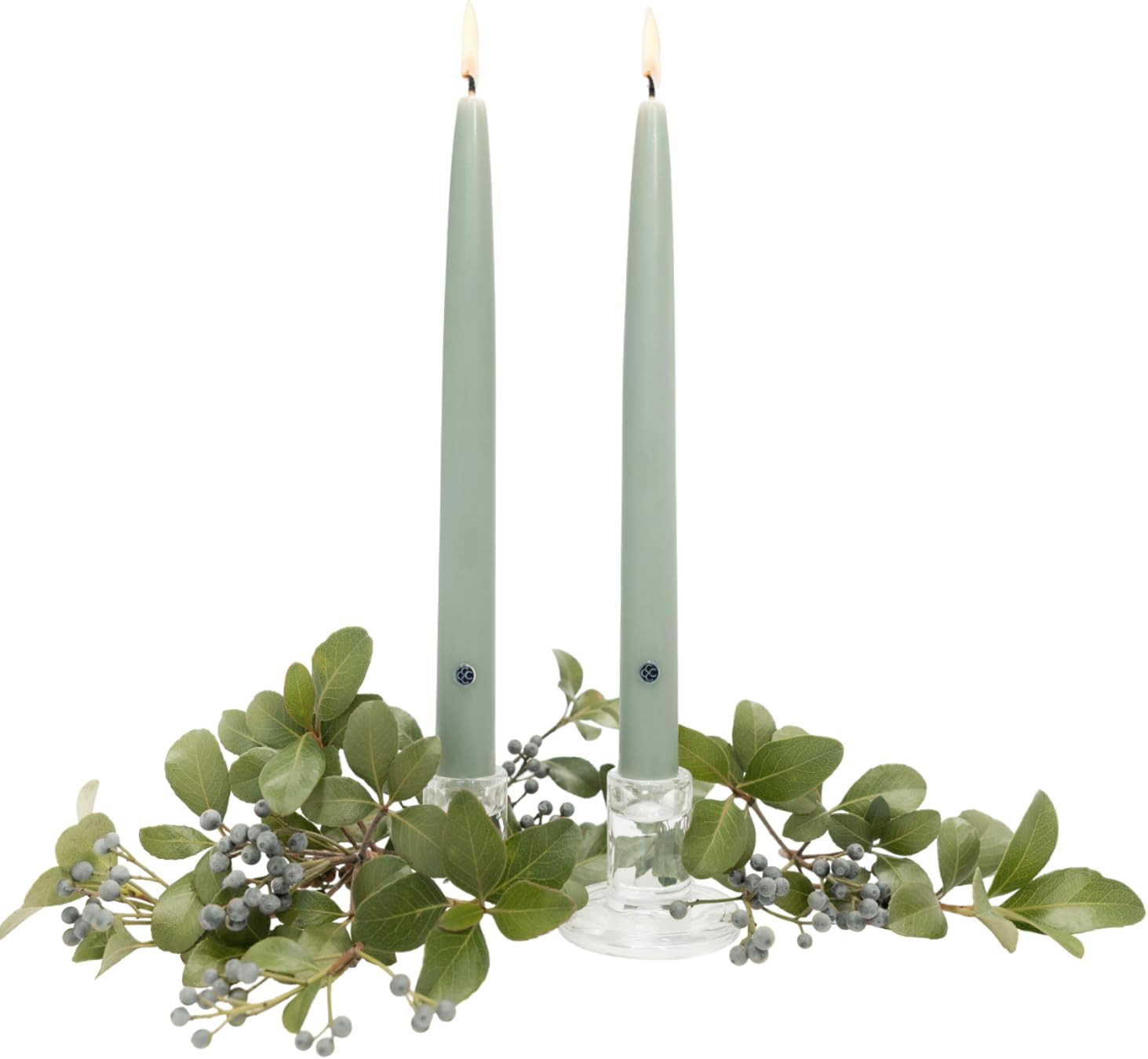 10 Inch Bayberry Scented Taper Candle, Virtually Dripless, Premium Wax with C…