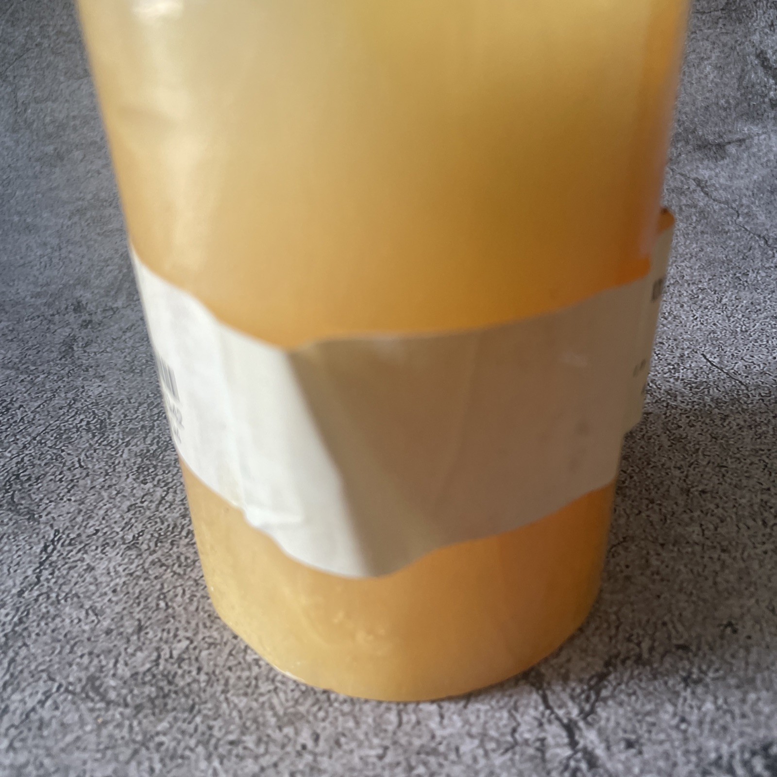 Pier 1 pillar candle unburnt Multiples 4×4″ ginger peach hazelnut lemon