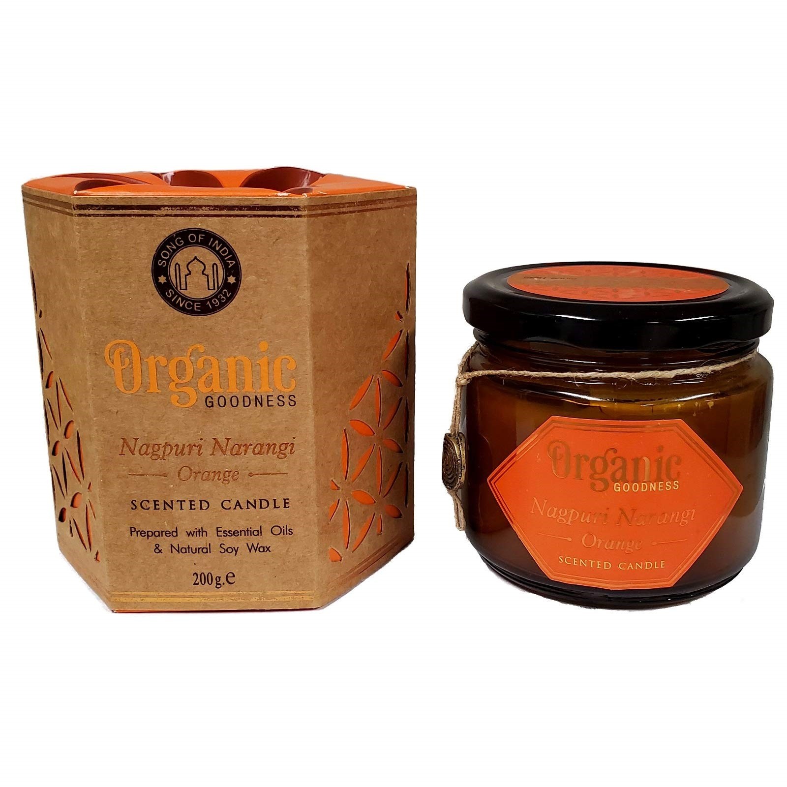 Song of India Organic Goodness Orange Scented Soy Candle