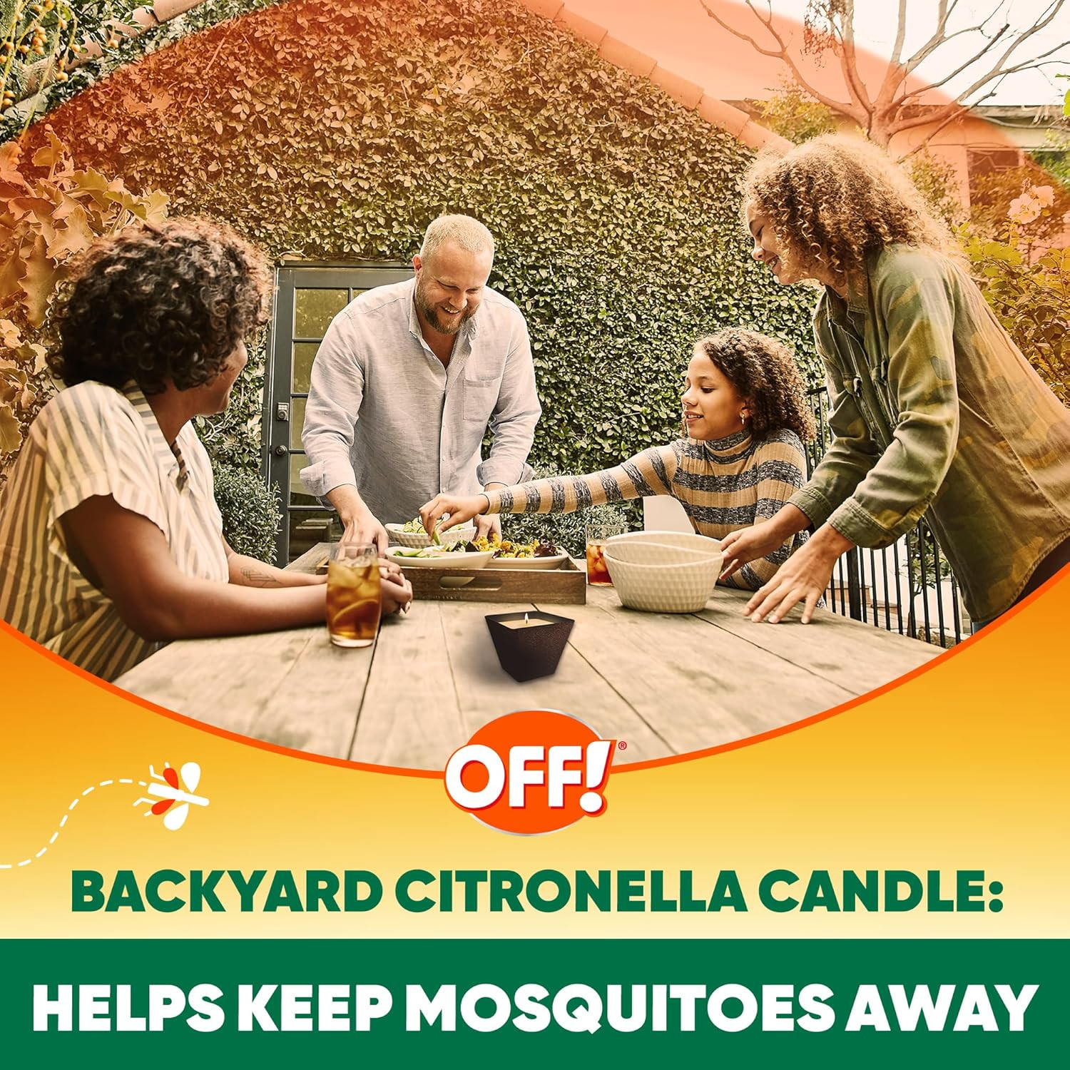 Backyard Citronella Scented Candle Ambiance Enhancing Centerpiece Burns for up