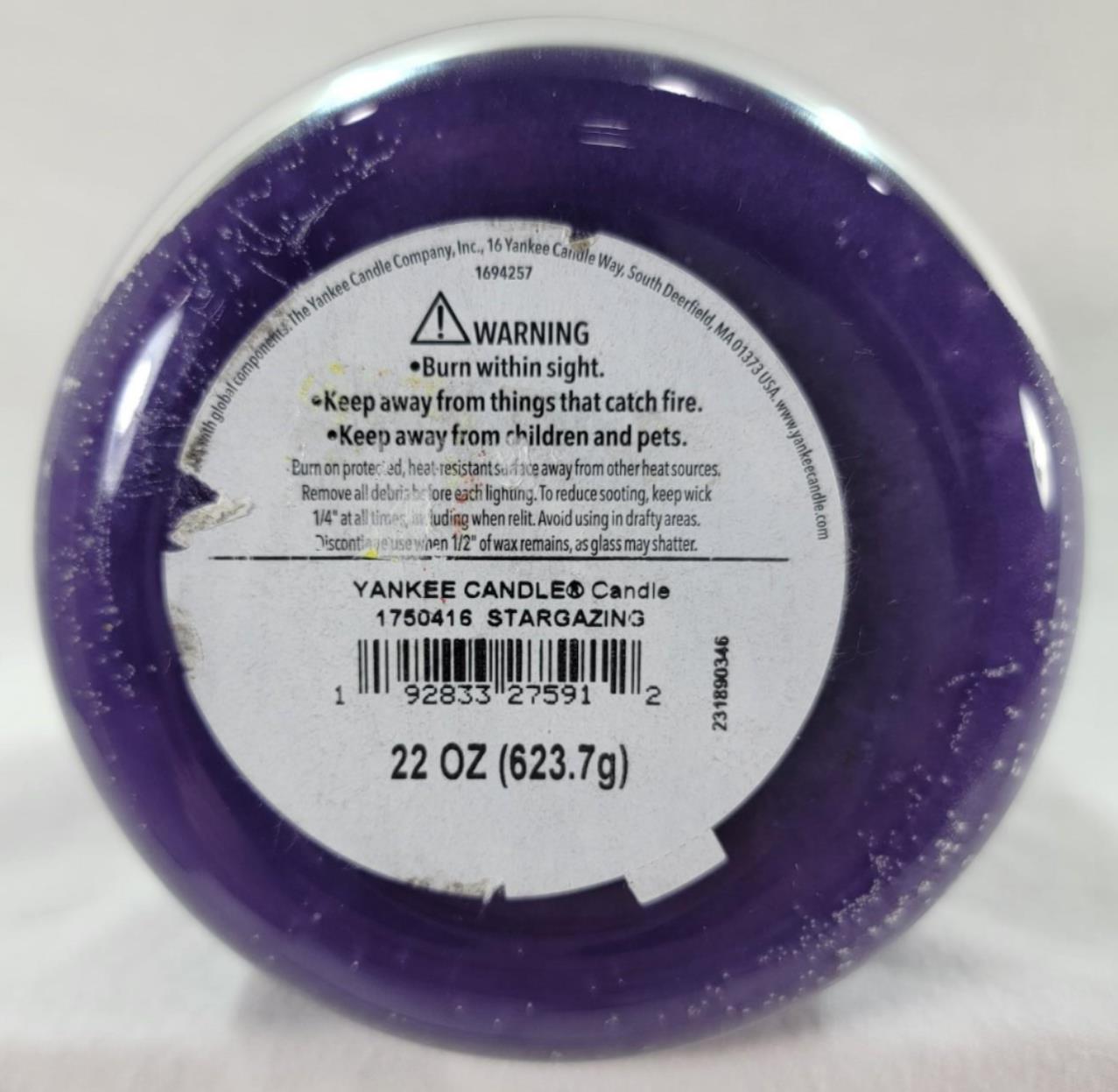 Yankee Candle STARGAZING Large Jar 22 Oz Purple New Lavender Eucalyptus Vanilla