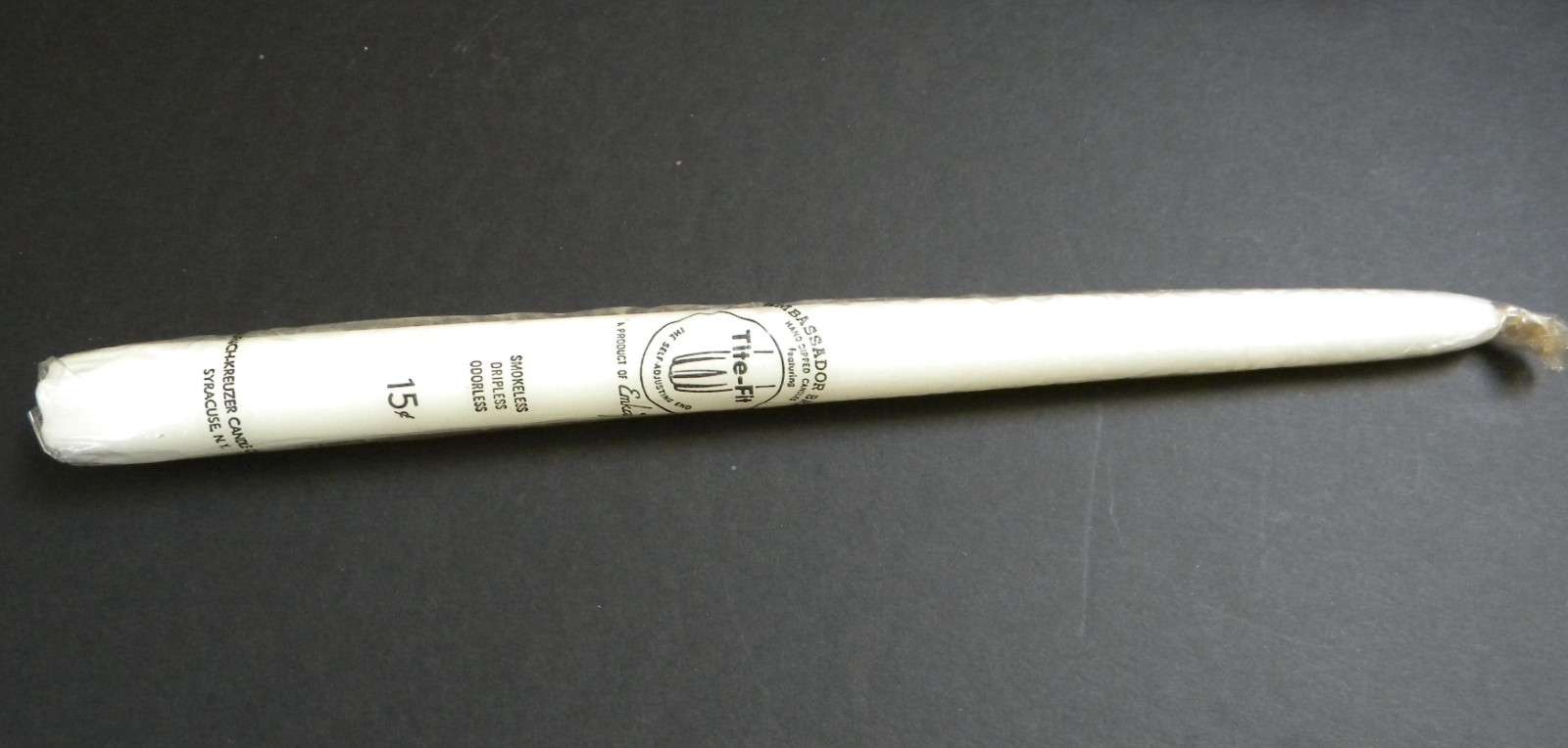 Emkay Tite-Fit Smokeless Dripless Odorless 12″ Taper Candles #6052 Box/12 (NOS)