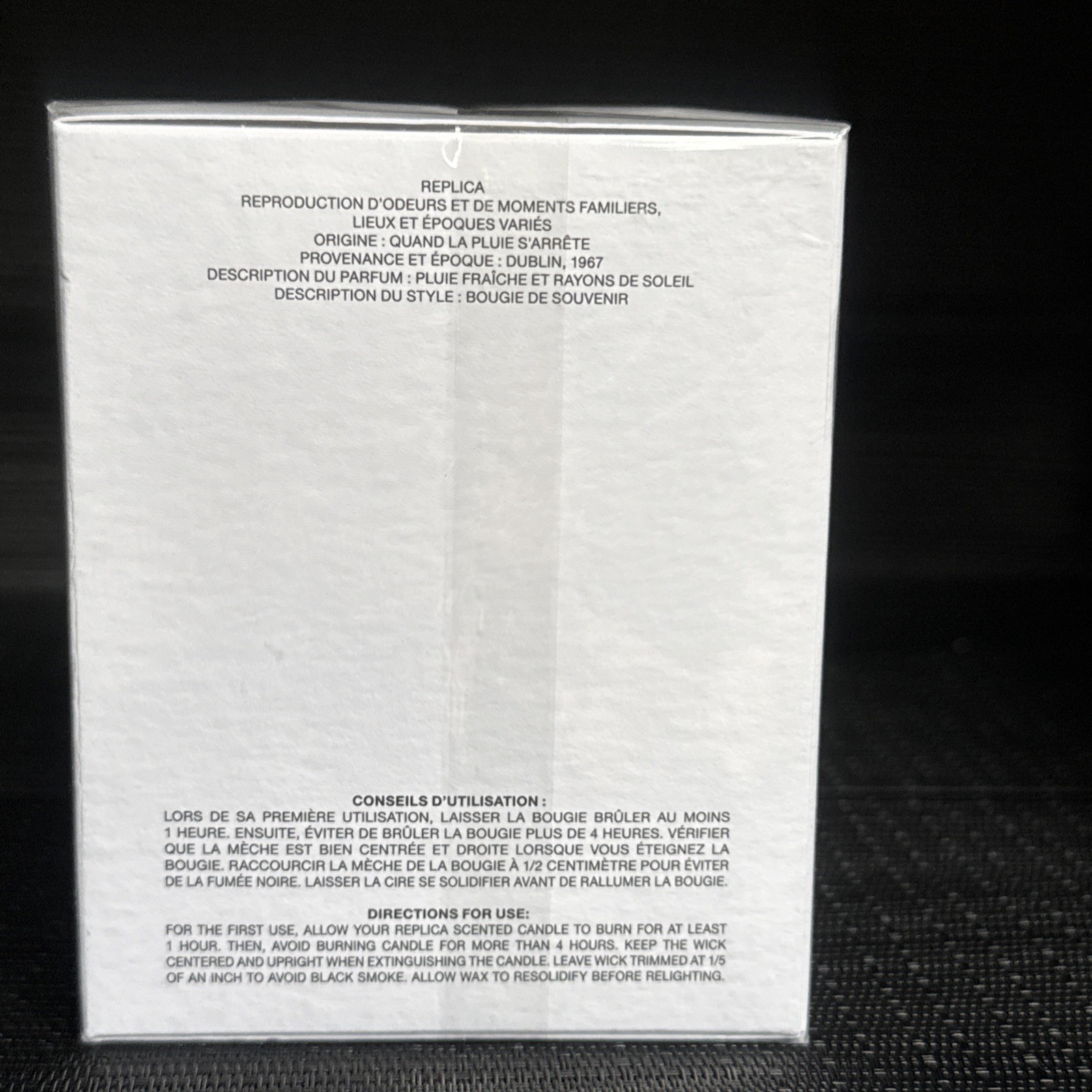 Maison Margiela Replica When The Rain Stops Scented Candle 5.82 oz (165g) Sealed