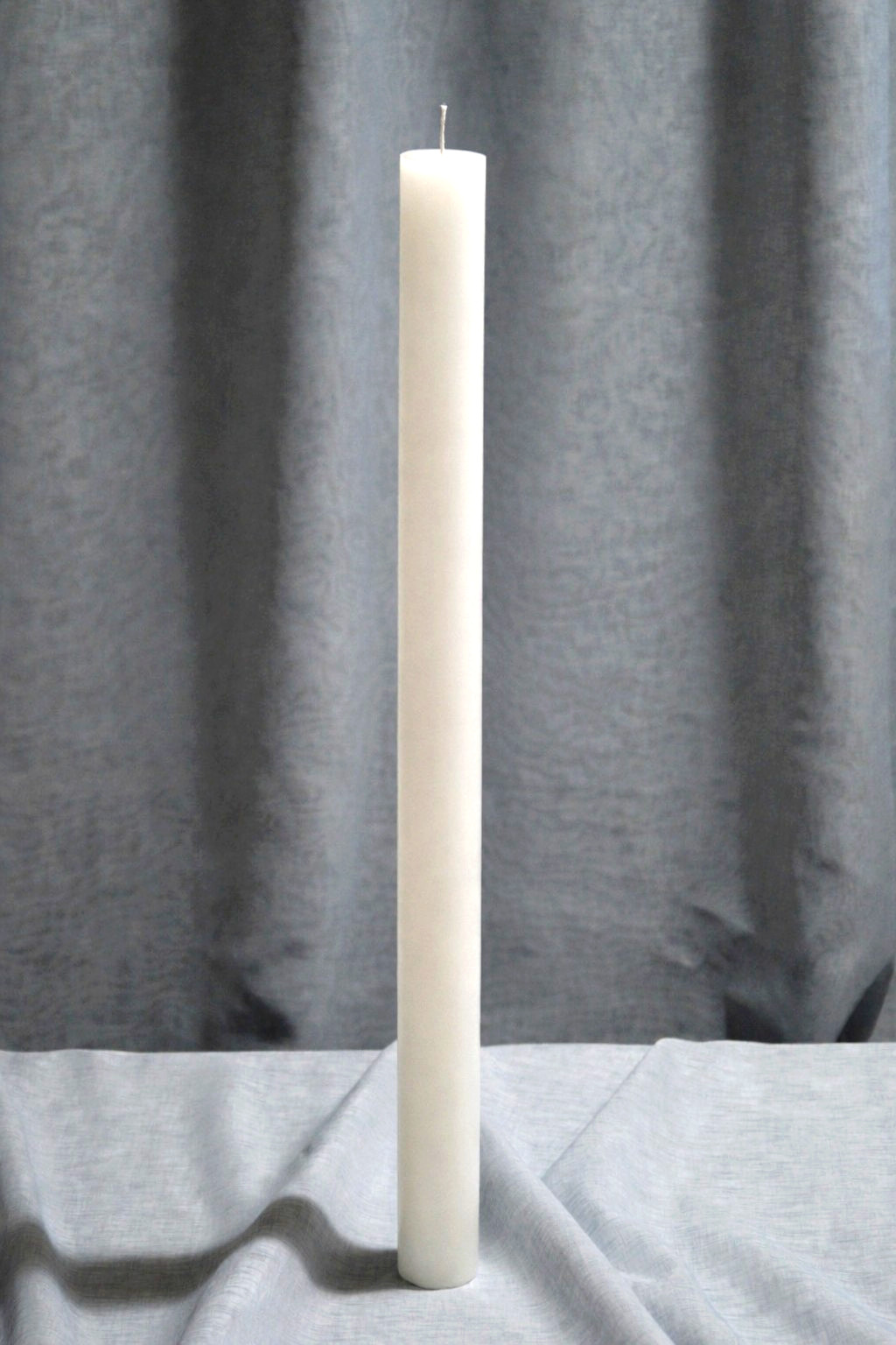 24 inch Church Ceremony Candle – Extra Tall Unscented White Pillar – Handcrafted