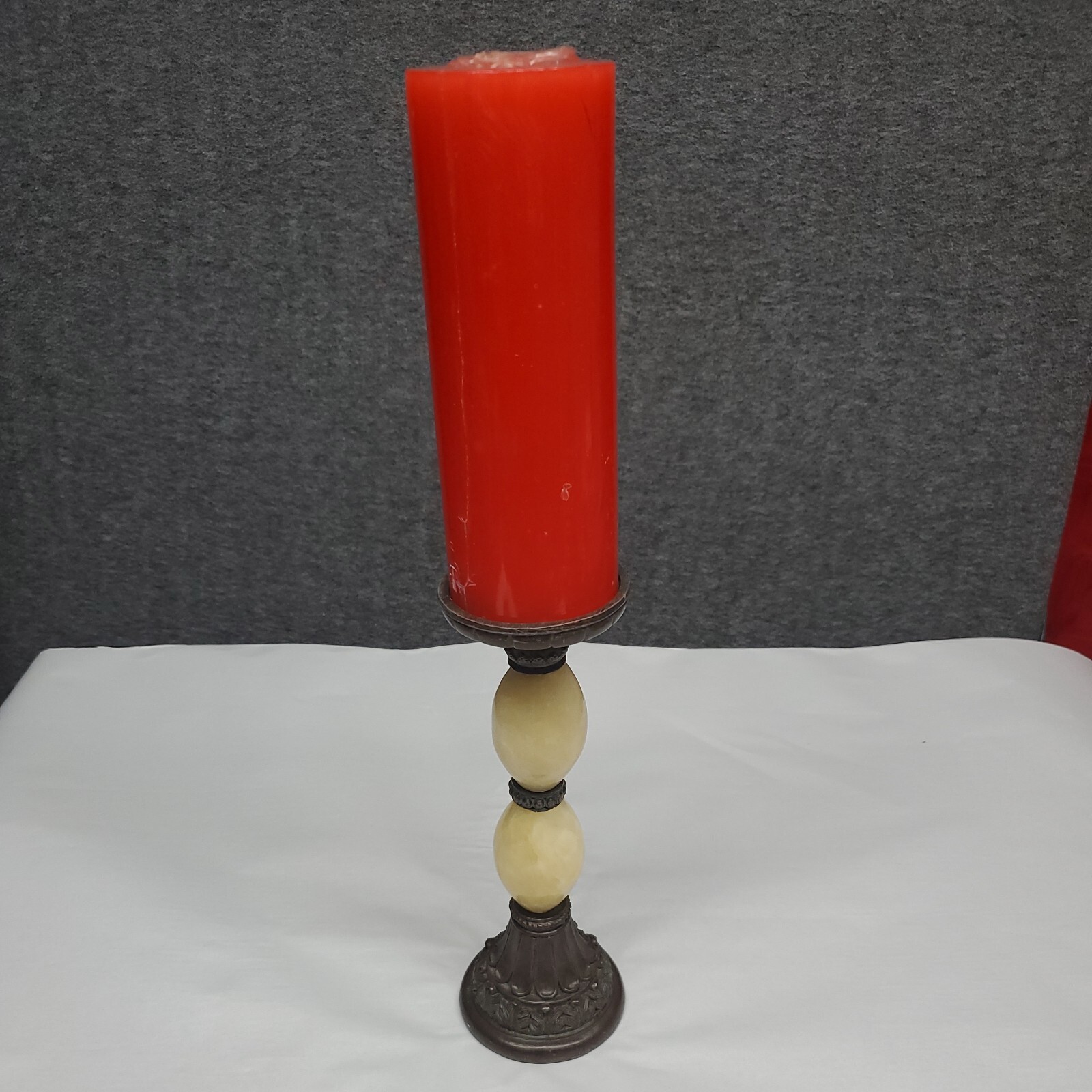 EMKAY Pillar Candle Pine Scented 8″x 3″ Still in Original Plastic Wrap Unfired