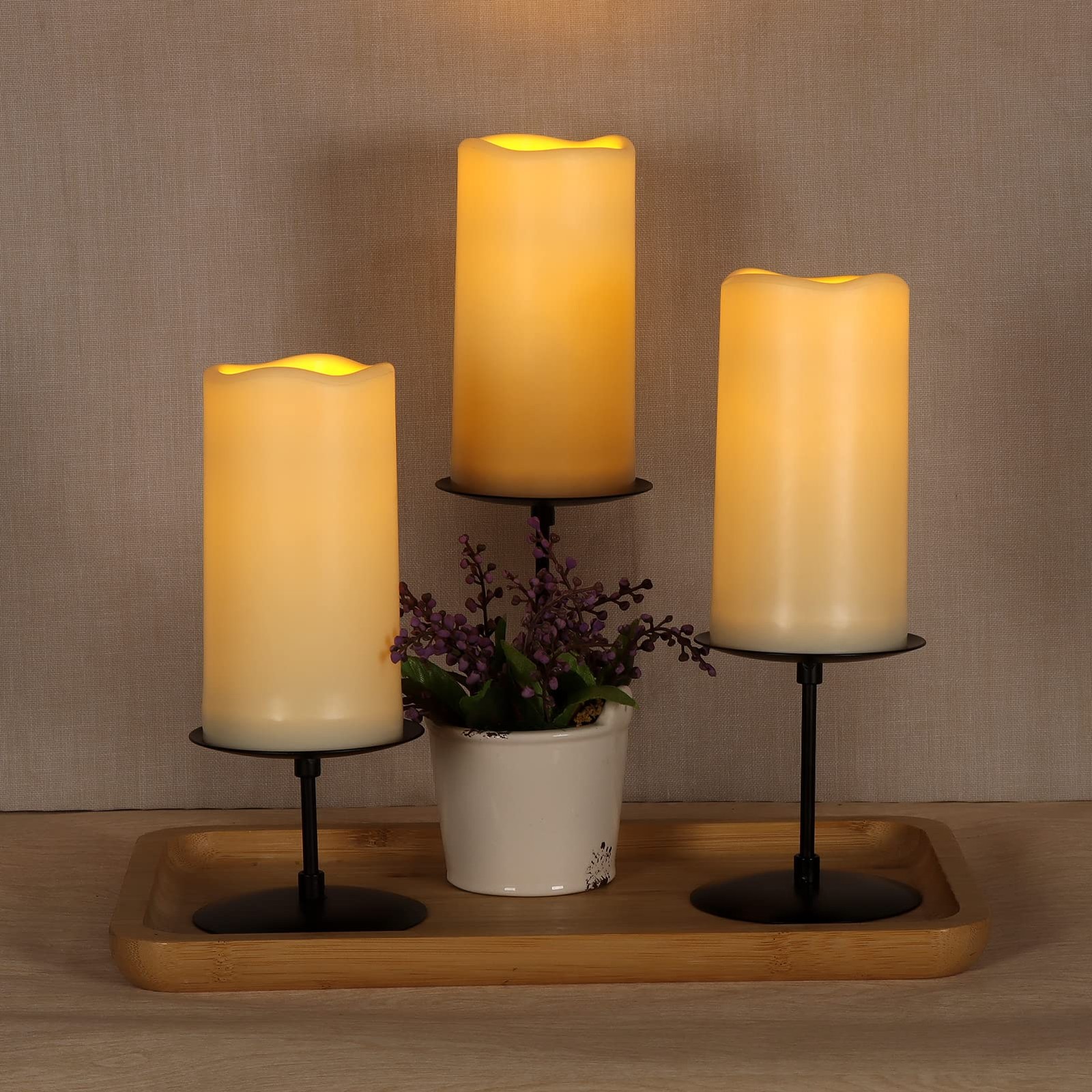Waterproof Flameless Candles With Remote Outdoor Indoor Battery Operated Candles