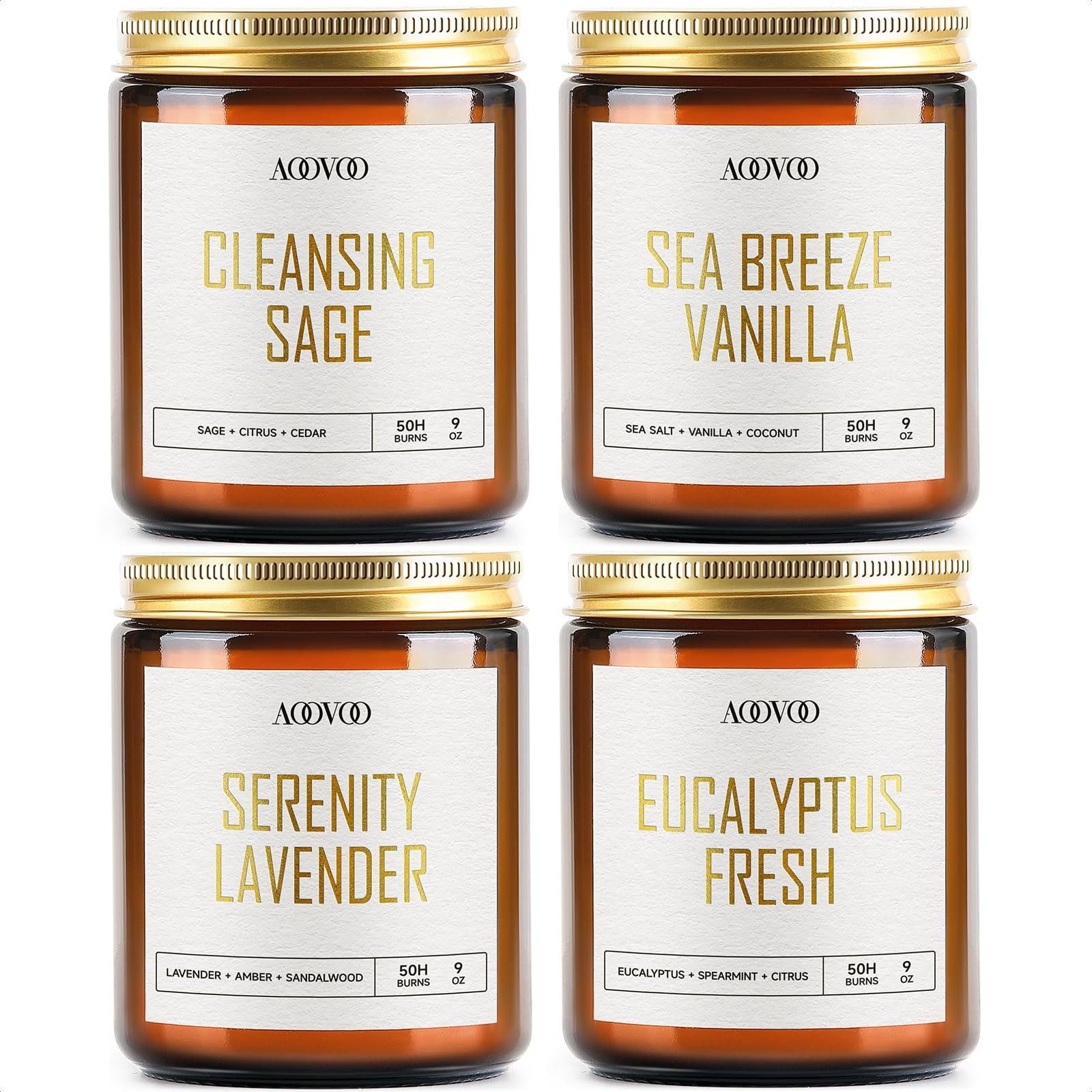 Scented Candles – 4PC Candle Set, 36 oz Soy Candles, Soy Candle for Home Scen…