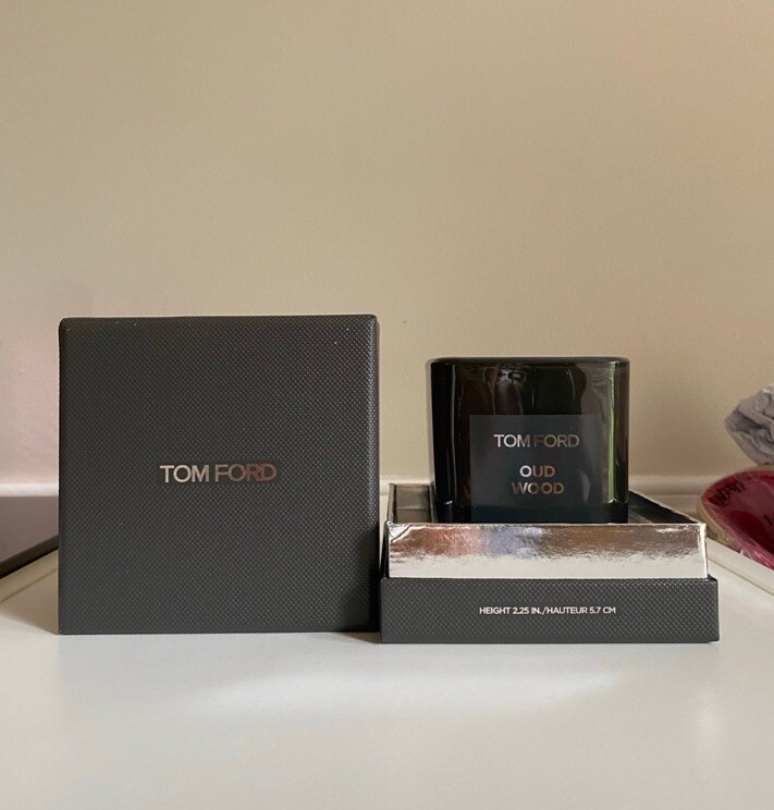 Tom Ford Oud Wood Candle, Full Size 2.25in/5.7cm, New & Sealed, Authentic