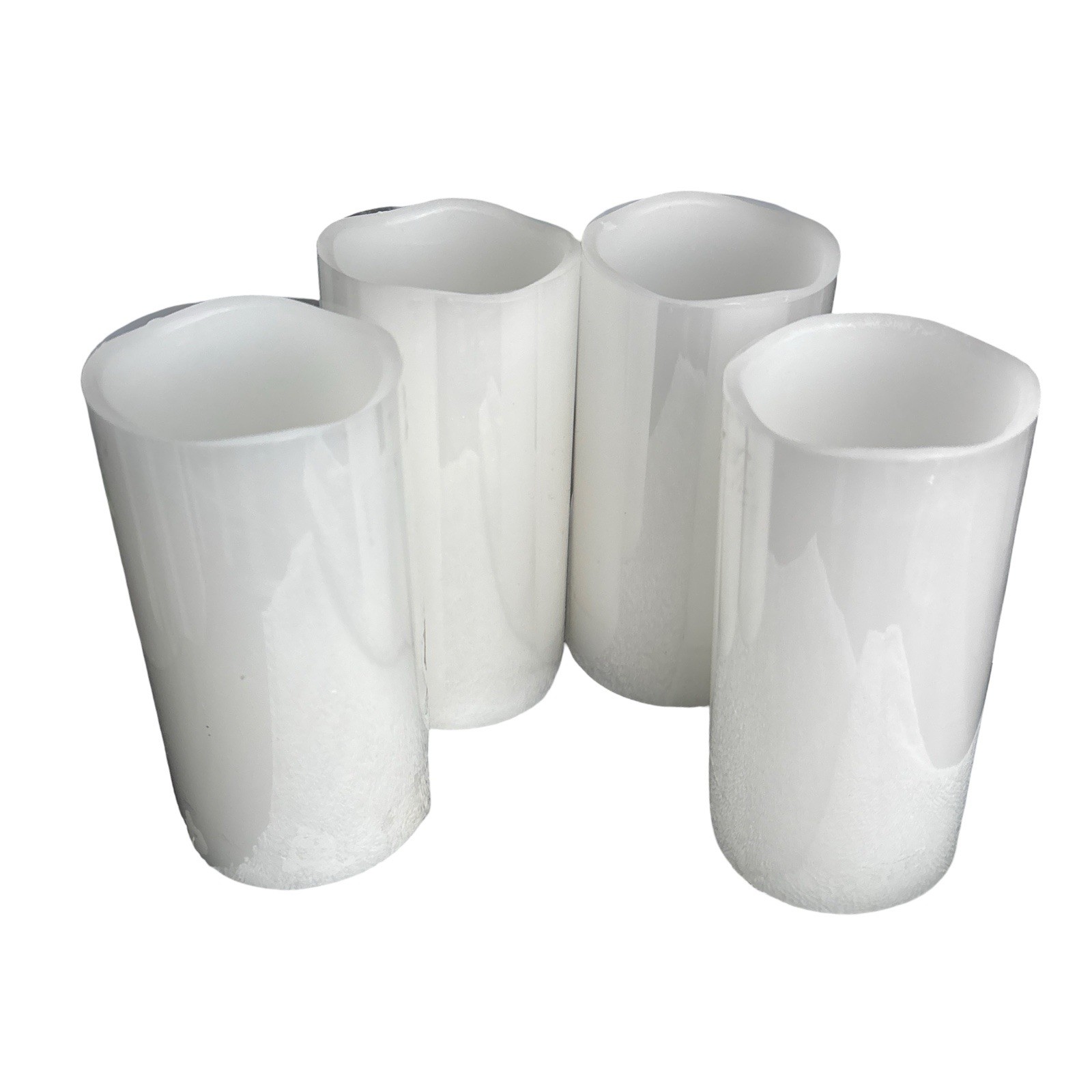 Kirkton House 4 Pc White Flamless LED Vanilla Scent Candle Set Christmas Holiday