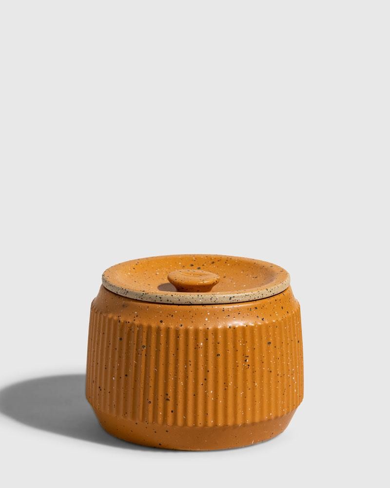 United By Blue 14 oz Caramel Ceramic Keepsake Candle Mountain Peak Home Scent