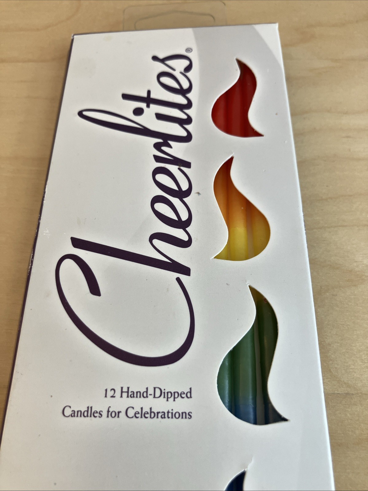 Rainbow PRIDE “Cheerlites” Candles – 8″ Set Of 12 Candles – New In Box